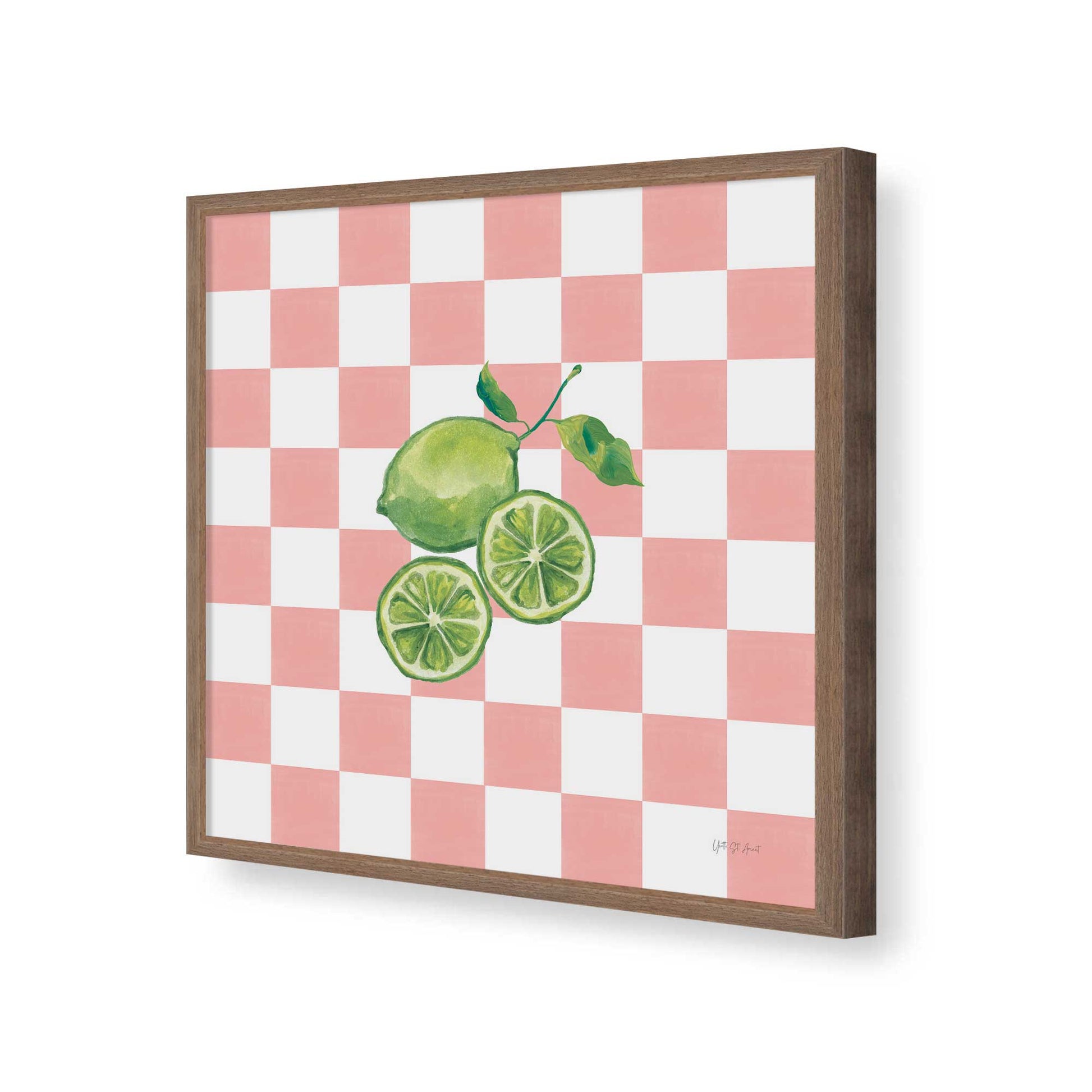 [Color:Walnut], Picture of art in a Walnut frame of the corner
