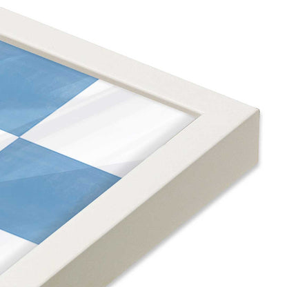 [Color:Opaque White], Picture of art in a Opaque White frame at an angle