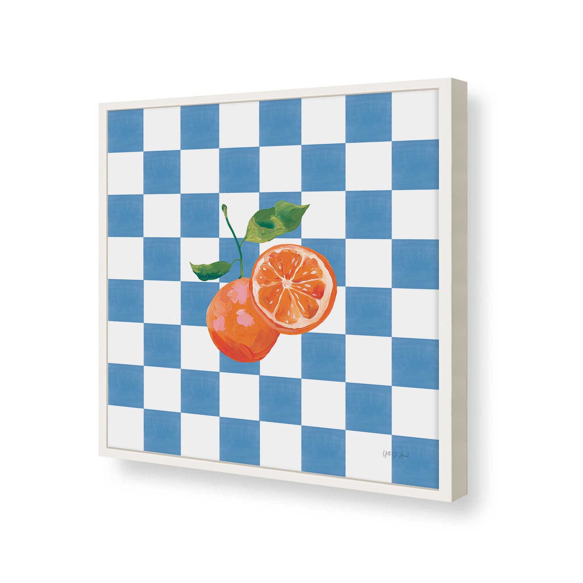 [Color:Opaque White], Picture of art in a Opaque White frame of the corner