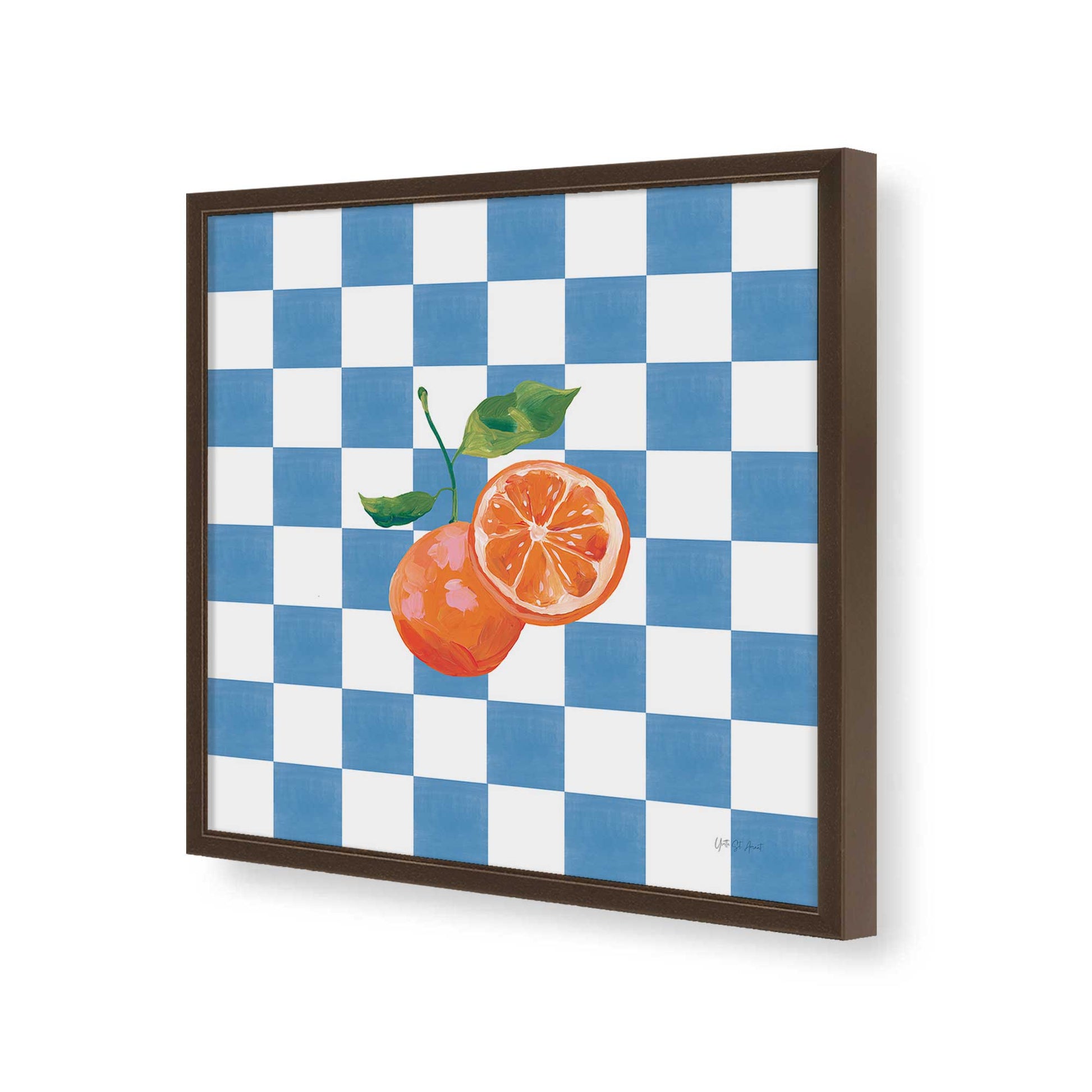 [Color:Espresso], Picture of art in a Espresso frame of the corner