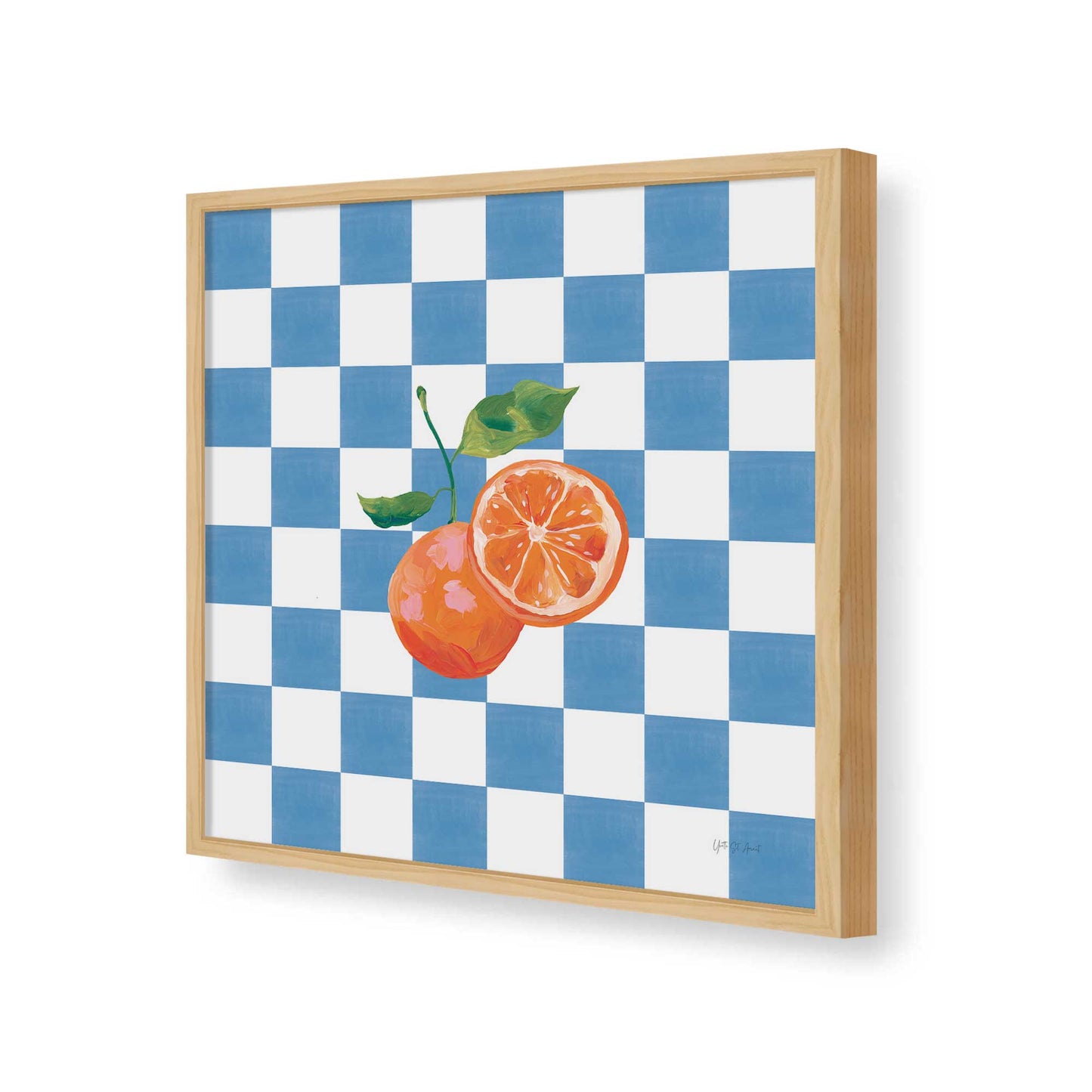 [Color:American Maple], Picture of art in a American Maple frame of the corner