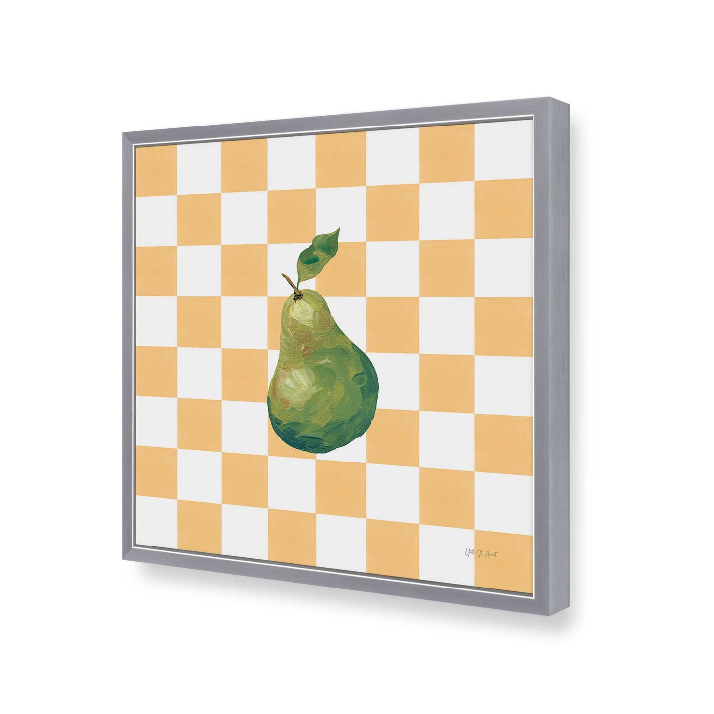 [Color:Polished Chrome], Picture of art in a Polished Chrome frame of the corner