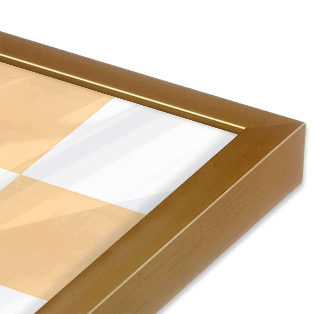 [Color:Polished Gold], Picture of art in a Polished Gold frame at an angle