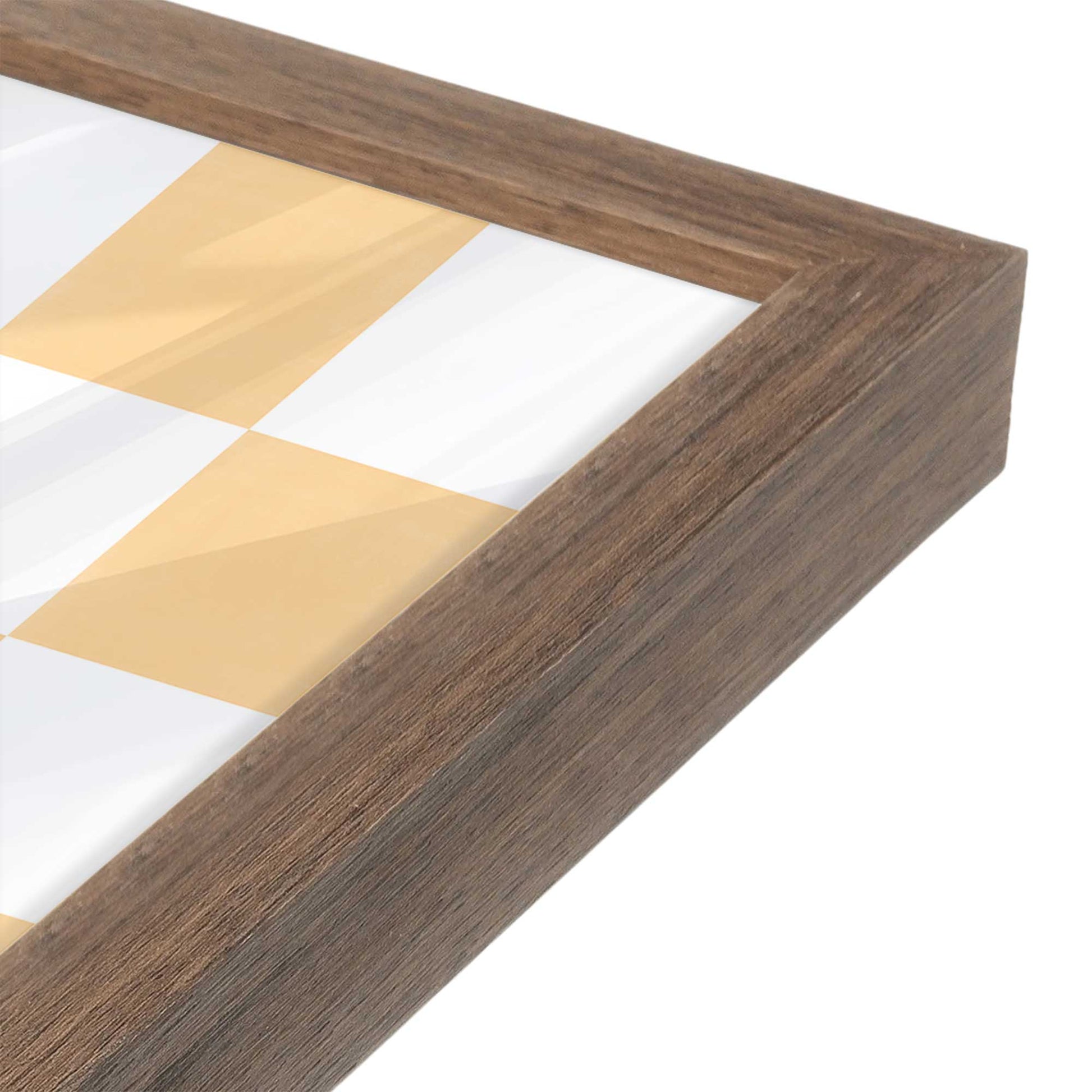 [Color:Walnut], Picture of art in a Walnut frame at an angle