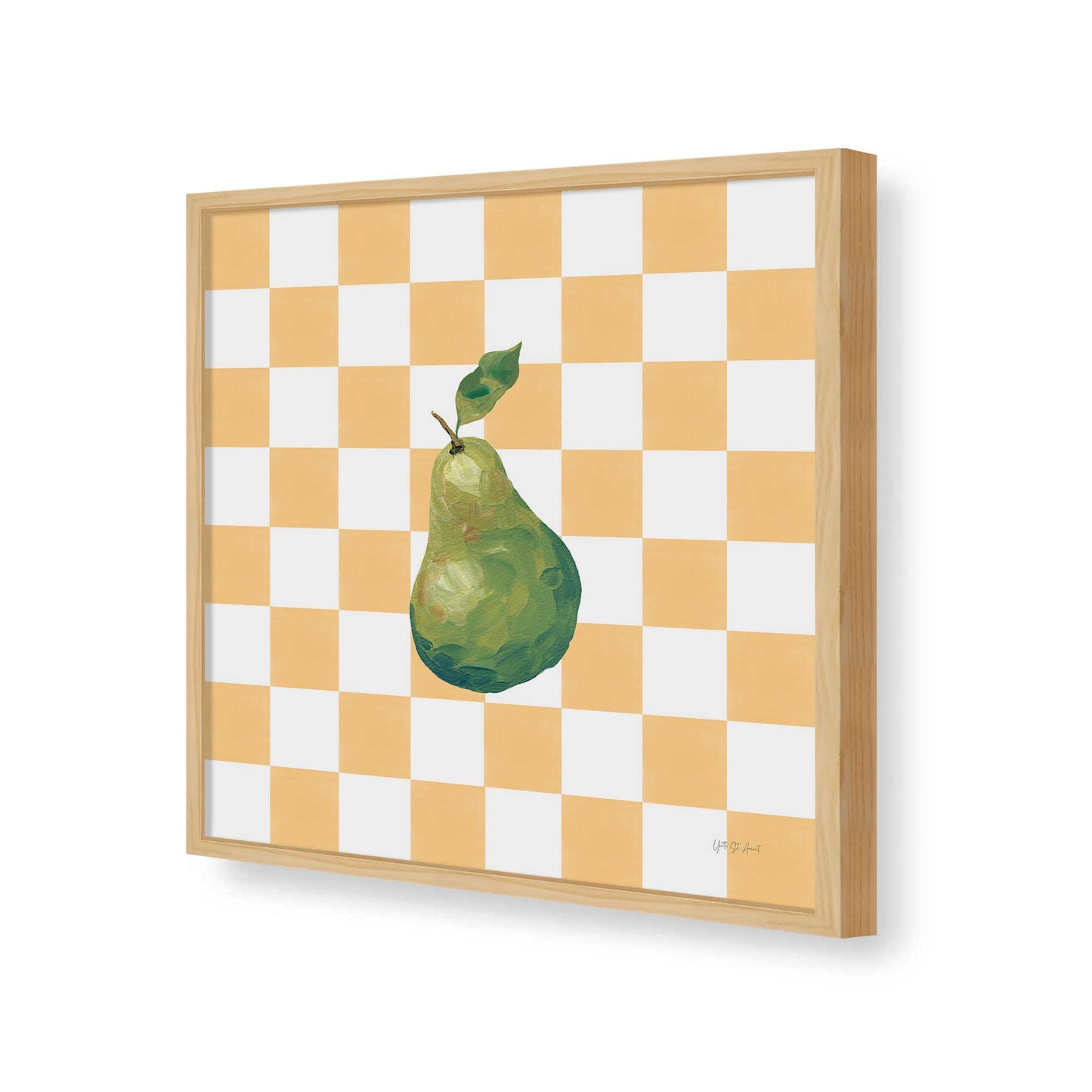 [Color:American Maple], Picture of art in a American Maple frame of the corner