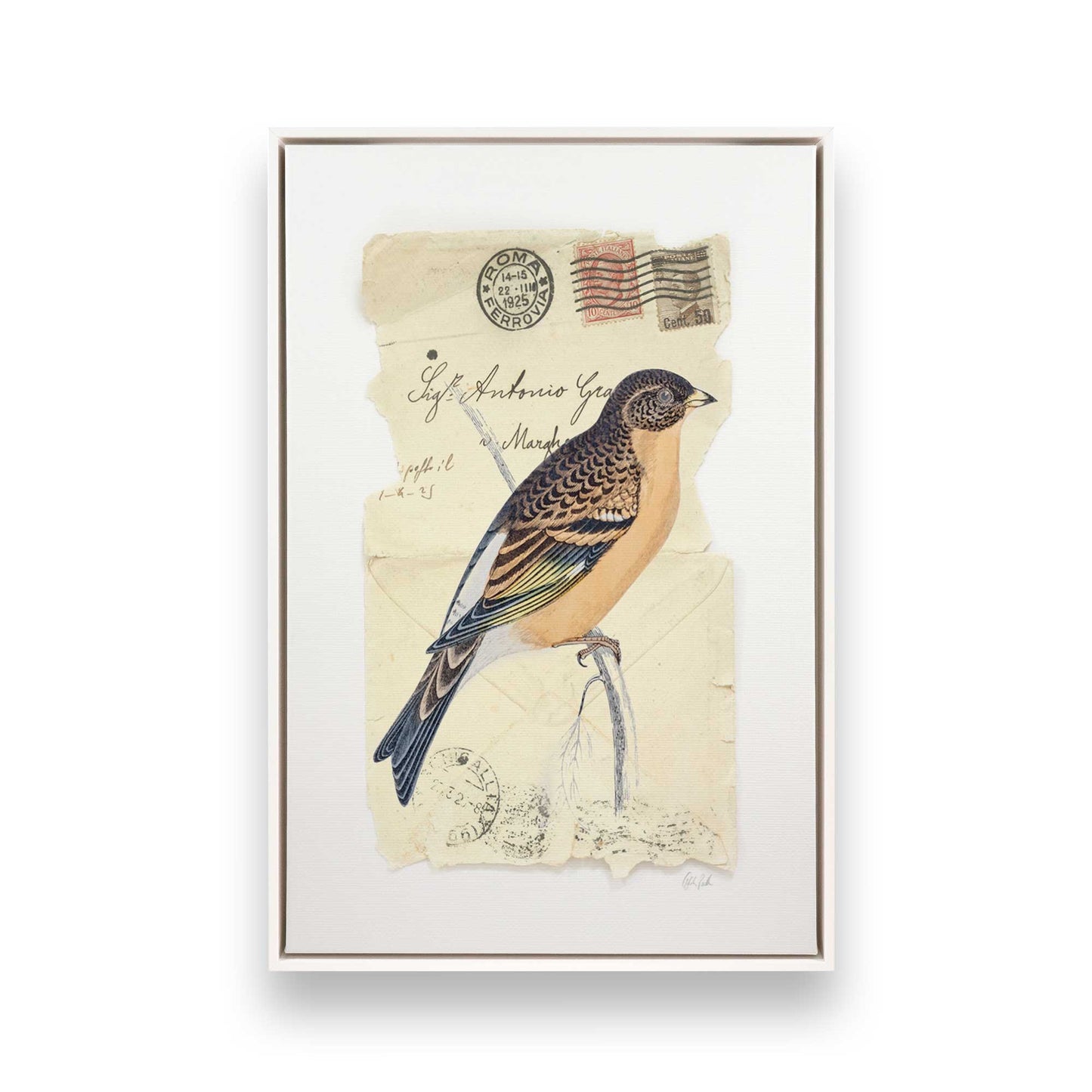 [Color:Opaque White], Picture of art in a White frame