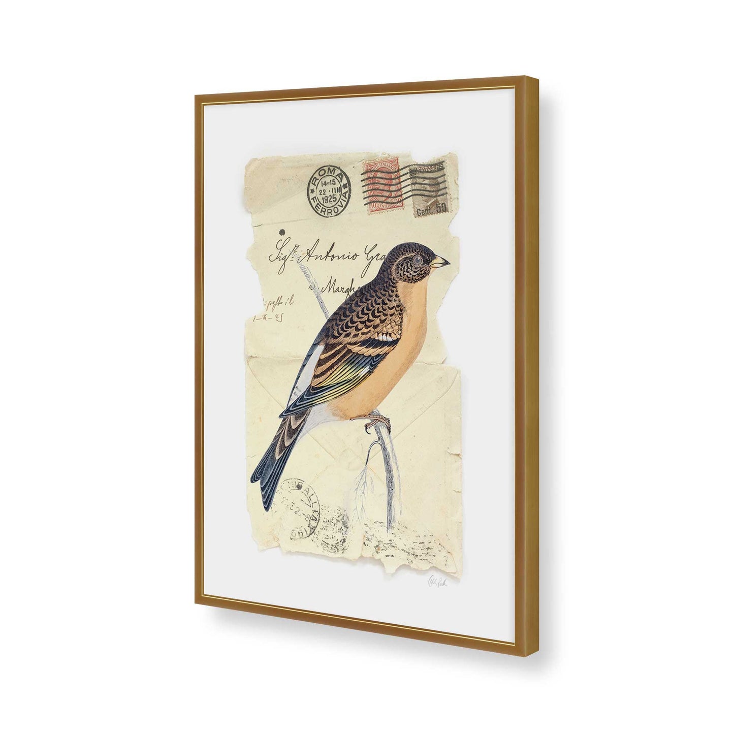 [Color:Polished Gold], Picture of art in a Polished Gold frame of the corner