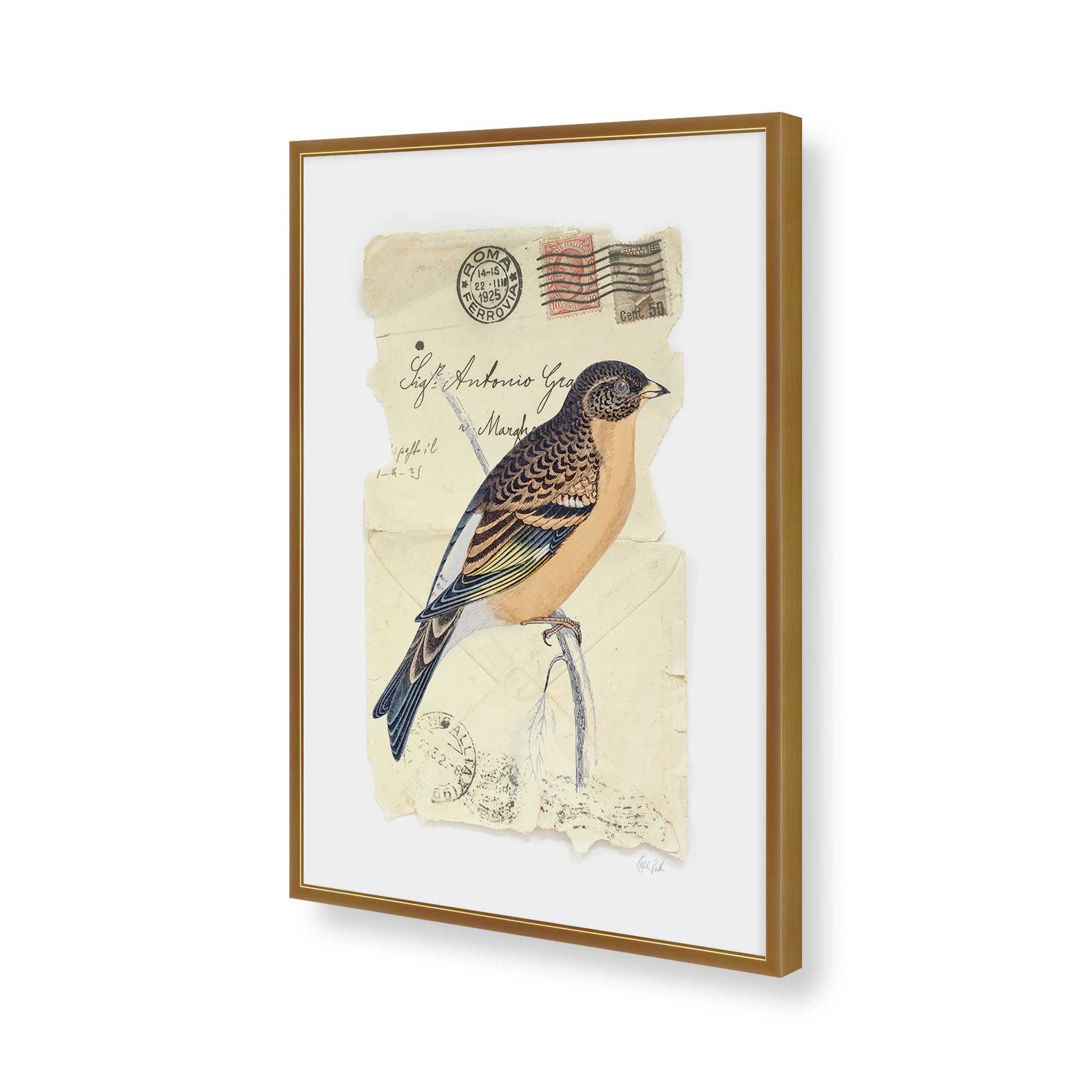 [Color:Polished Gold], Picture of art in a Polished Gold frame of the corner