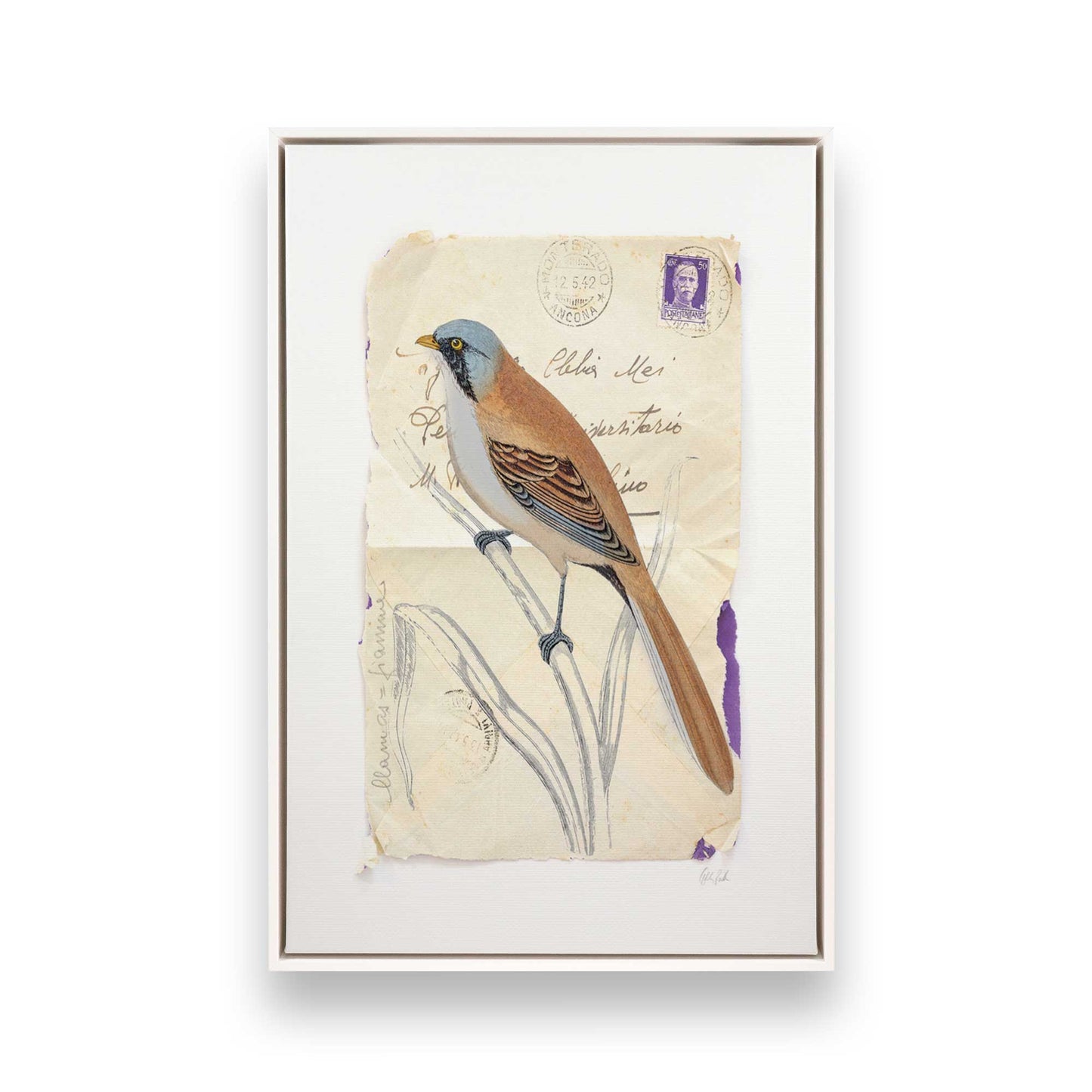 [Color:Opaque White], Picture of art in a White frame