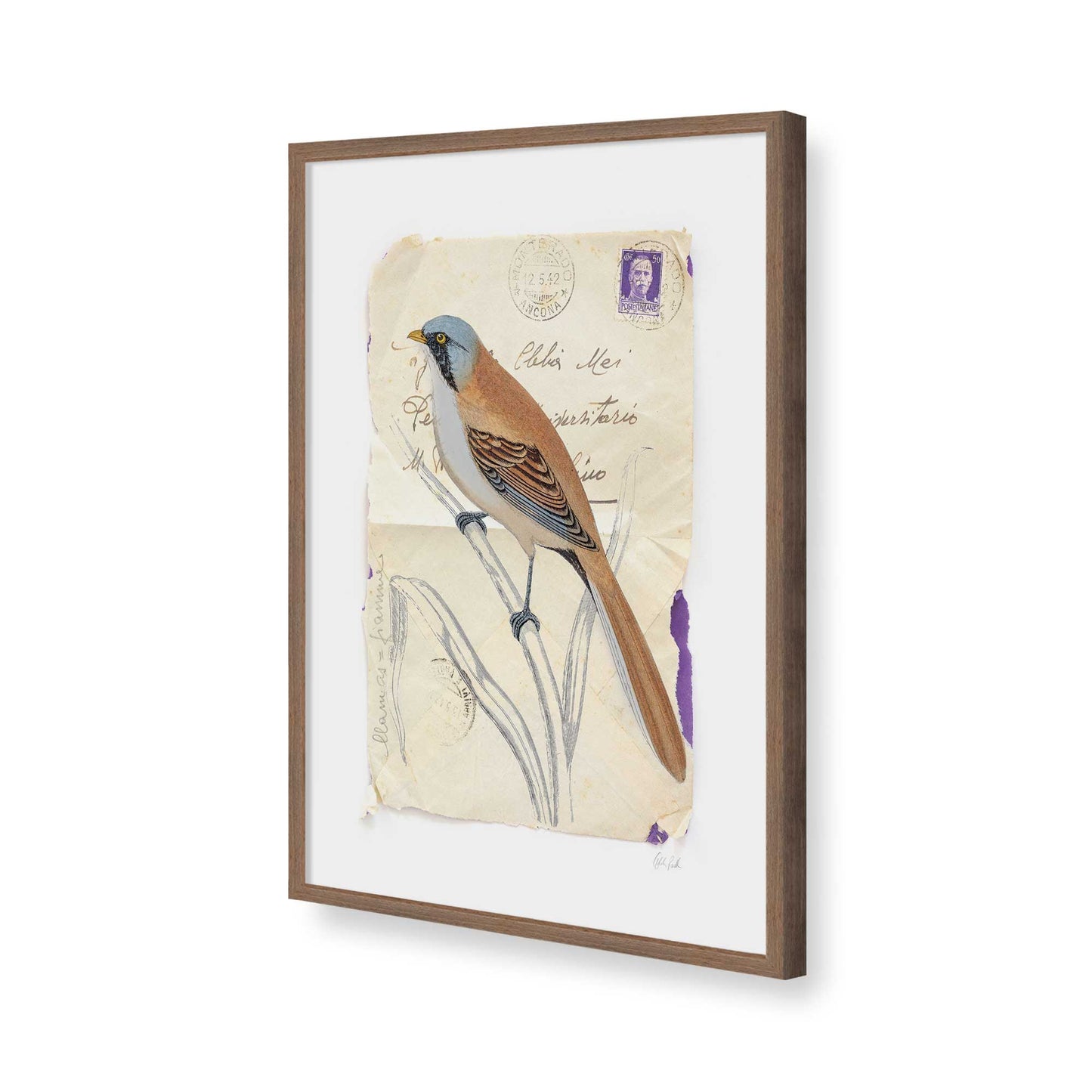[Color:Walnut], Picture of art in a Walnut frame of the corner