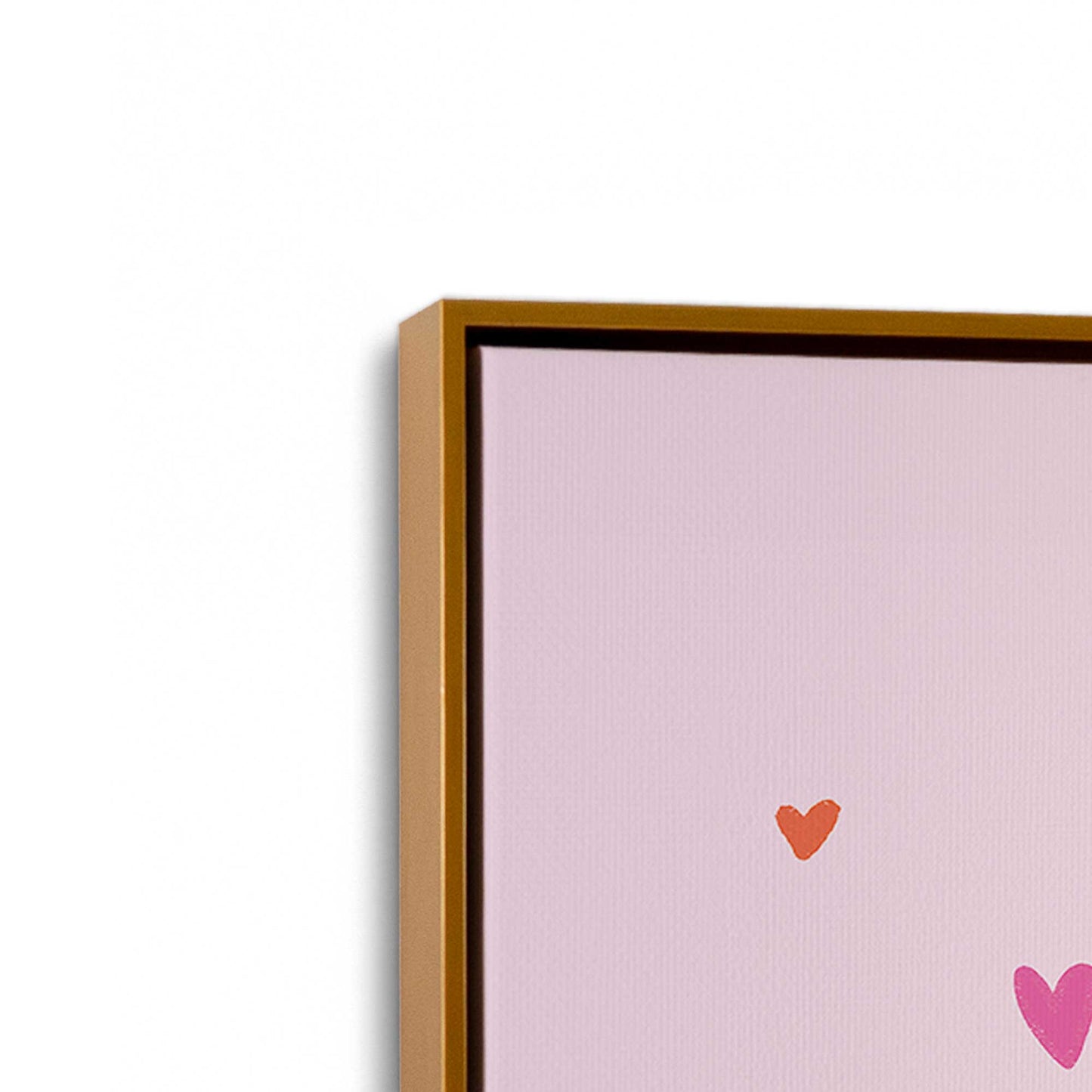[Color:Polished Gold], Picture of art in a Polished Gold frame at an angle