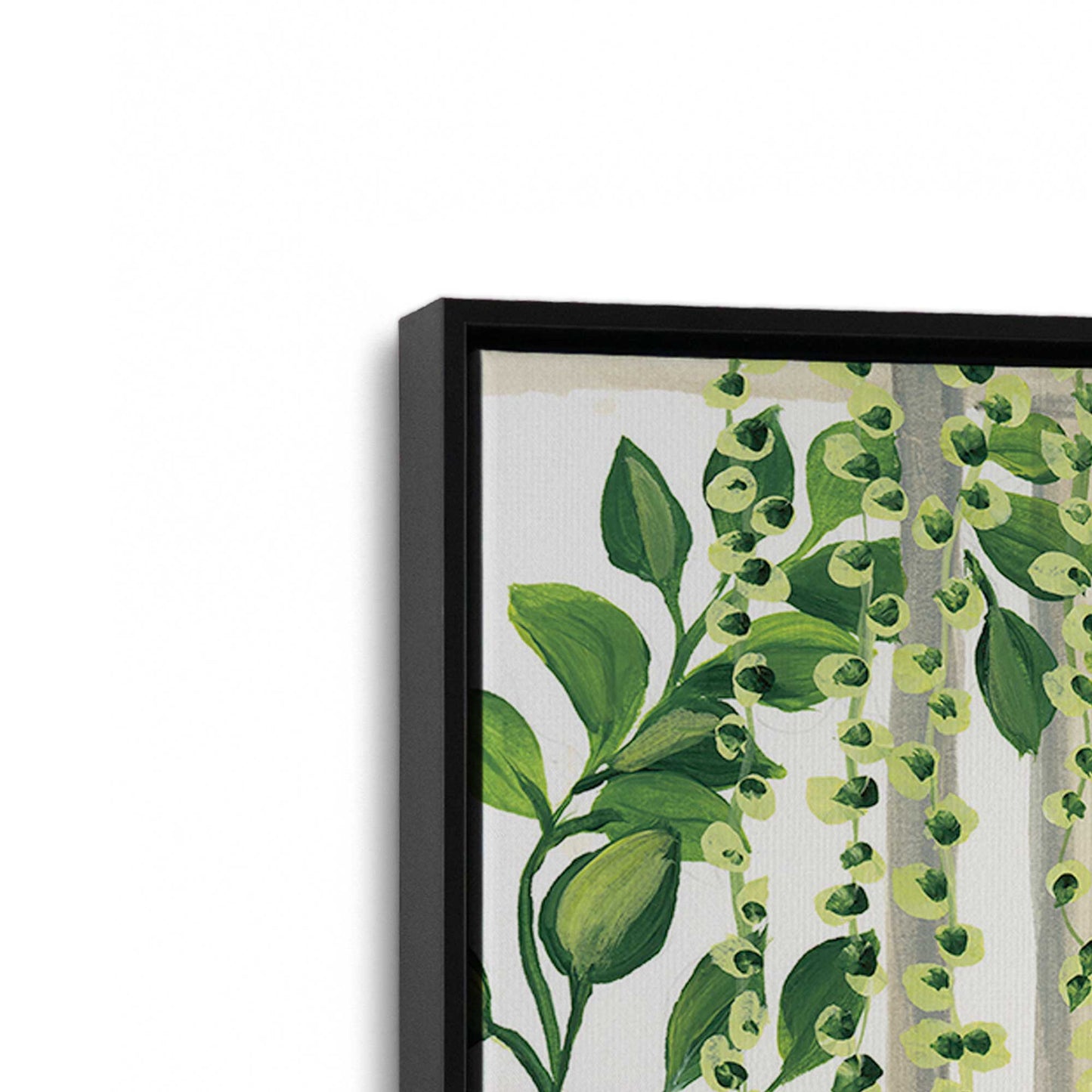 [Color:Satin Black], Picture of art in a Satin Black frame at an angle