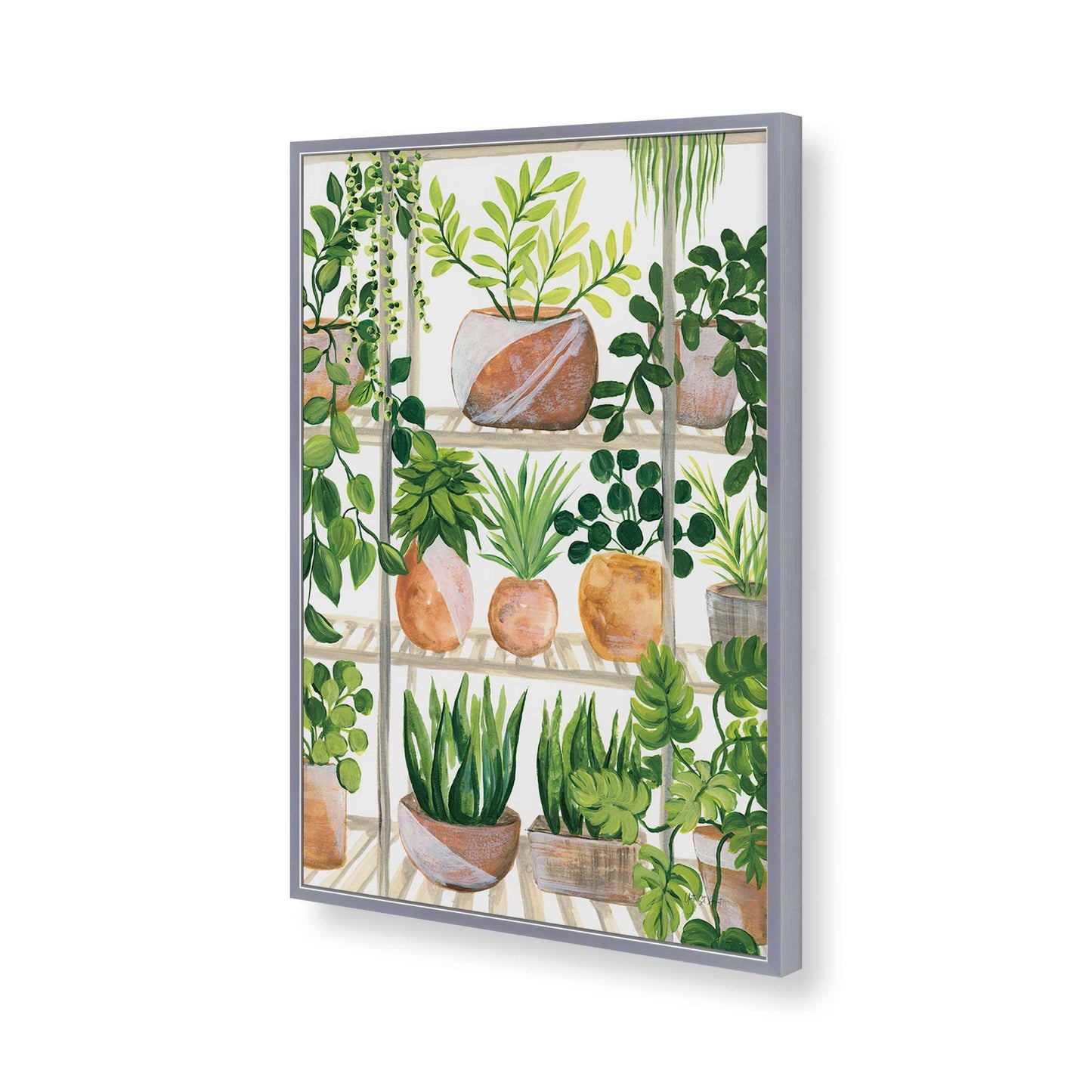 [Color:Polished Chrome], Picture of art in a Polished Chrome frame of the corner