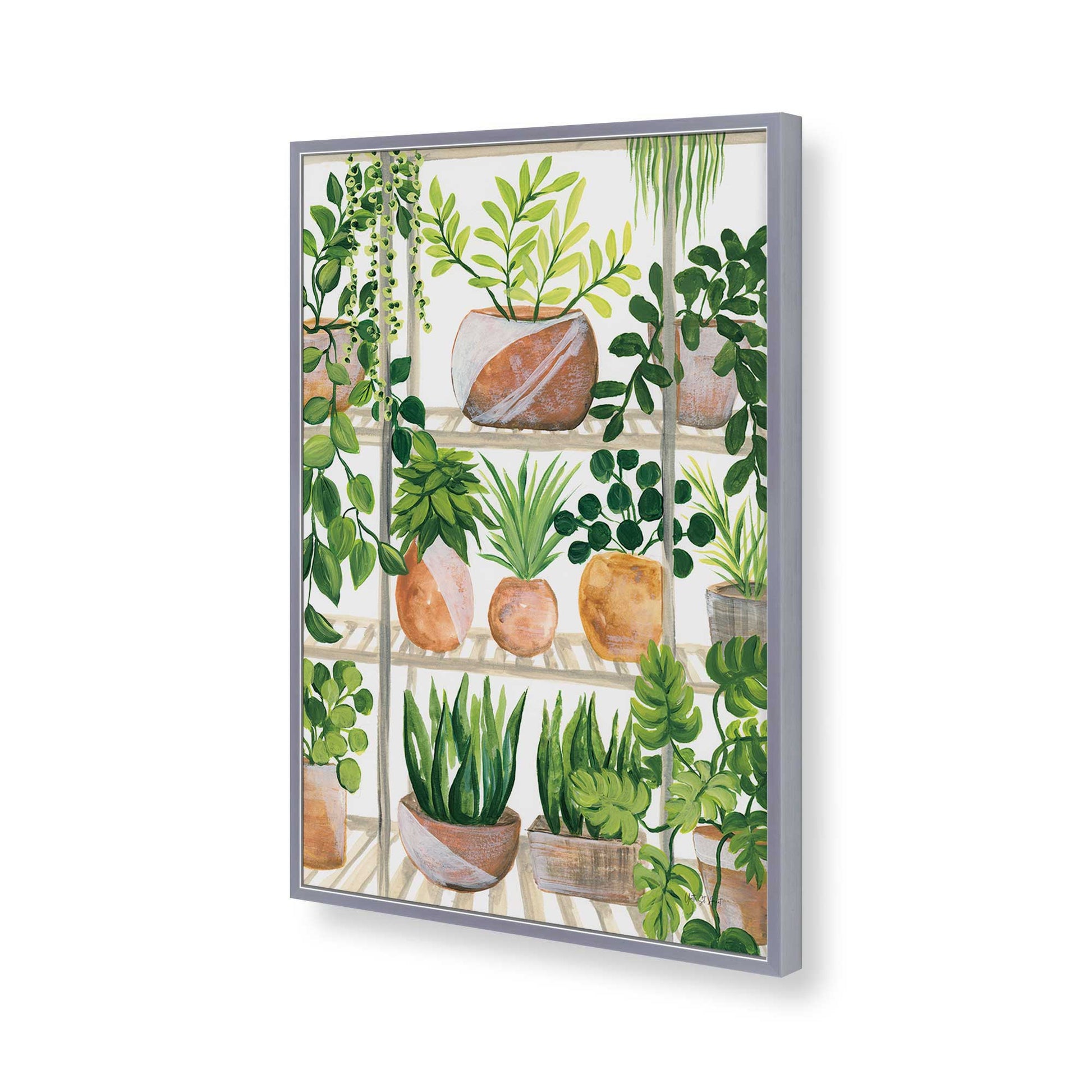 [Color:Polished Chrome], Picture of art in a Polished Chrome frame of the corner