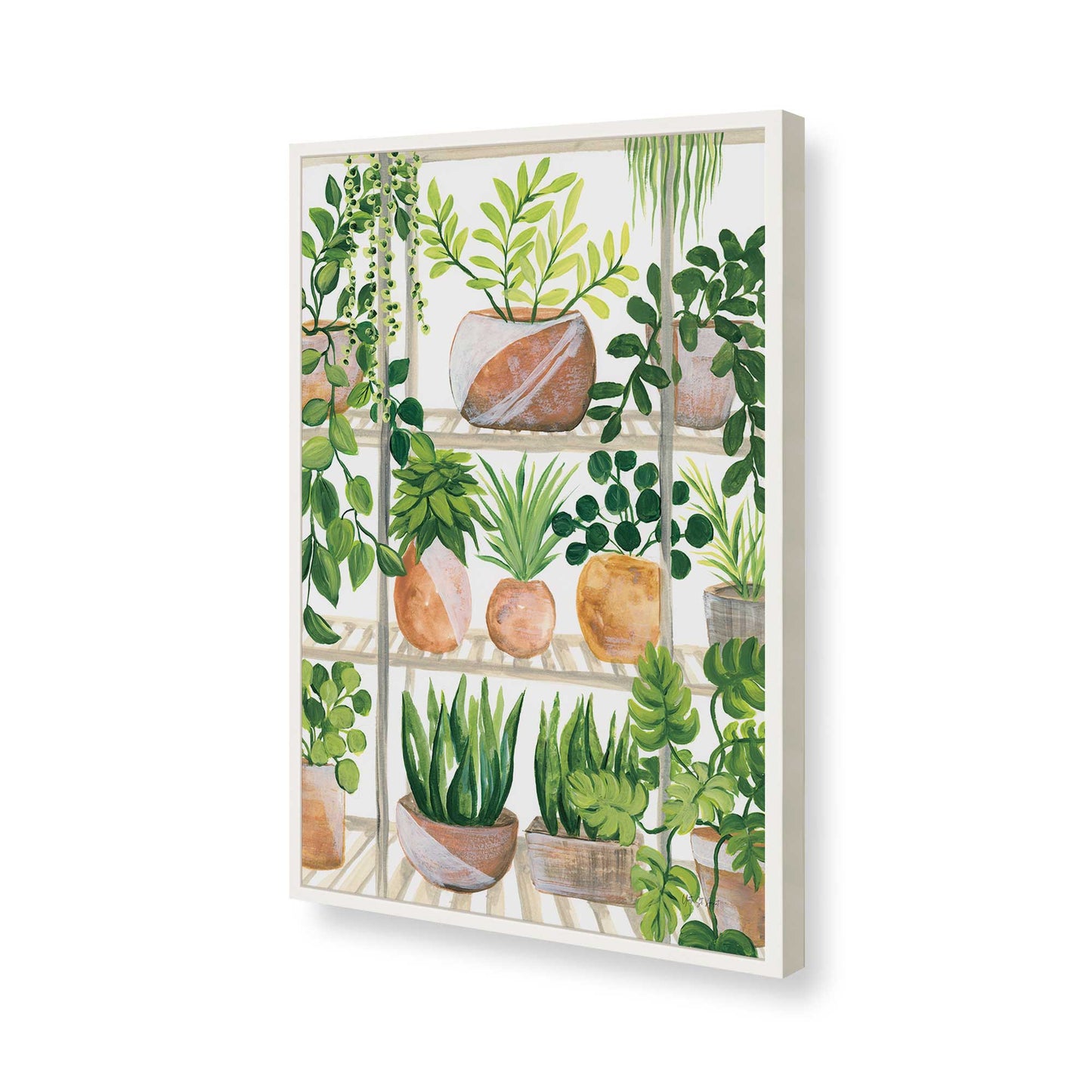 [Color:Opaque White], Picture of art in a Opaque White frame of the corner
