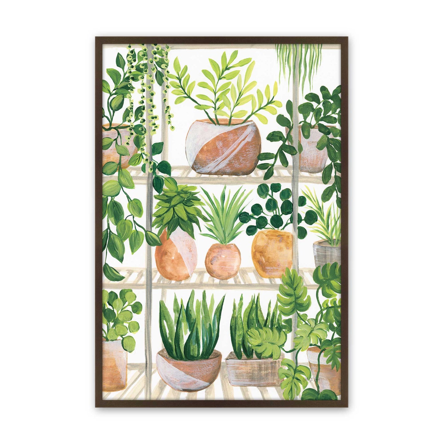 [Color:Brown], Picture of art in a Brown frame