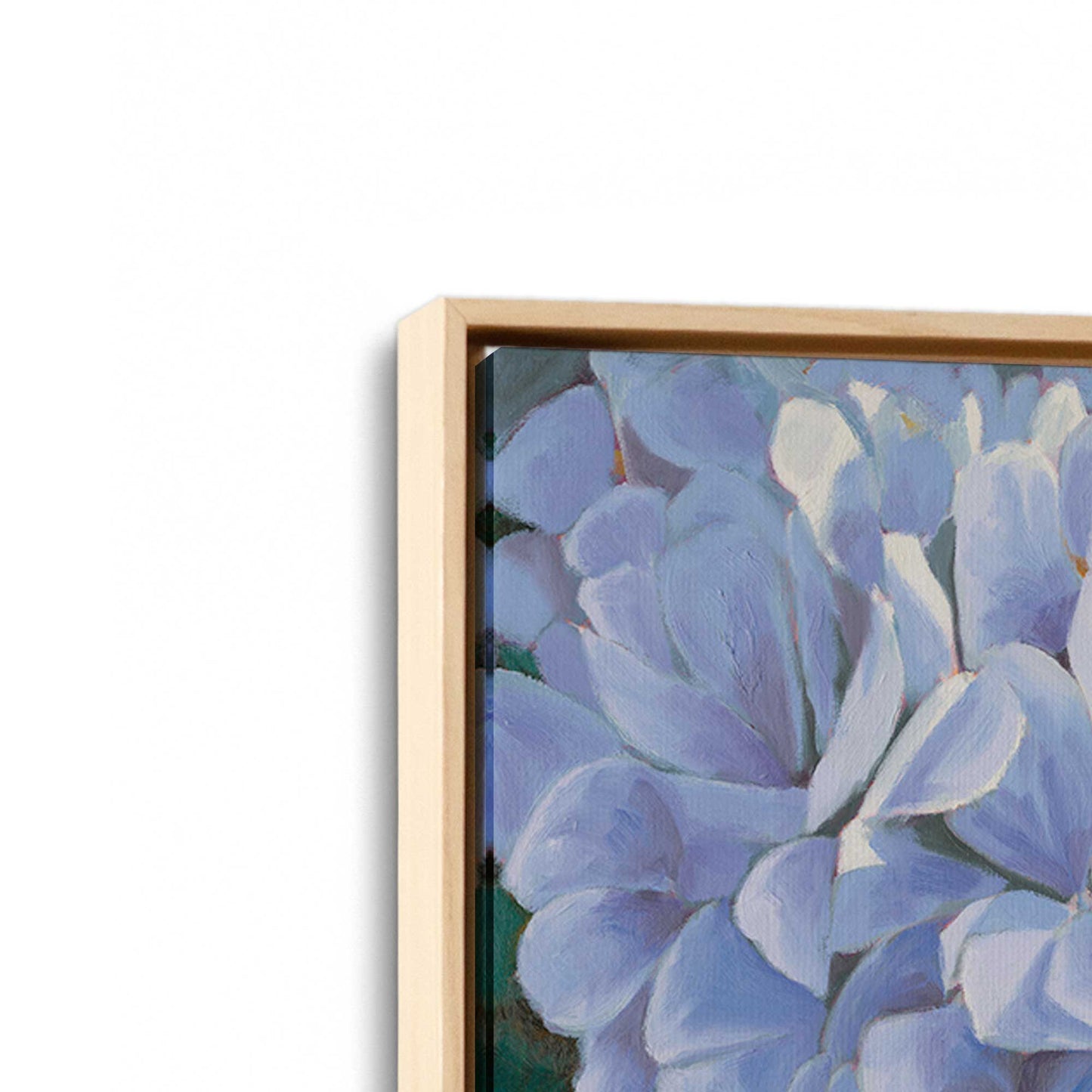 [Color:American Maple], Picture of art in a American Maple frame at an angle