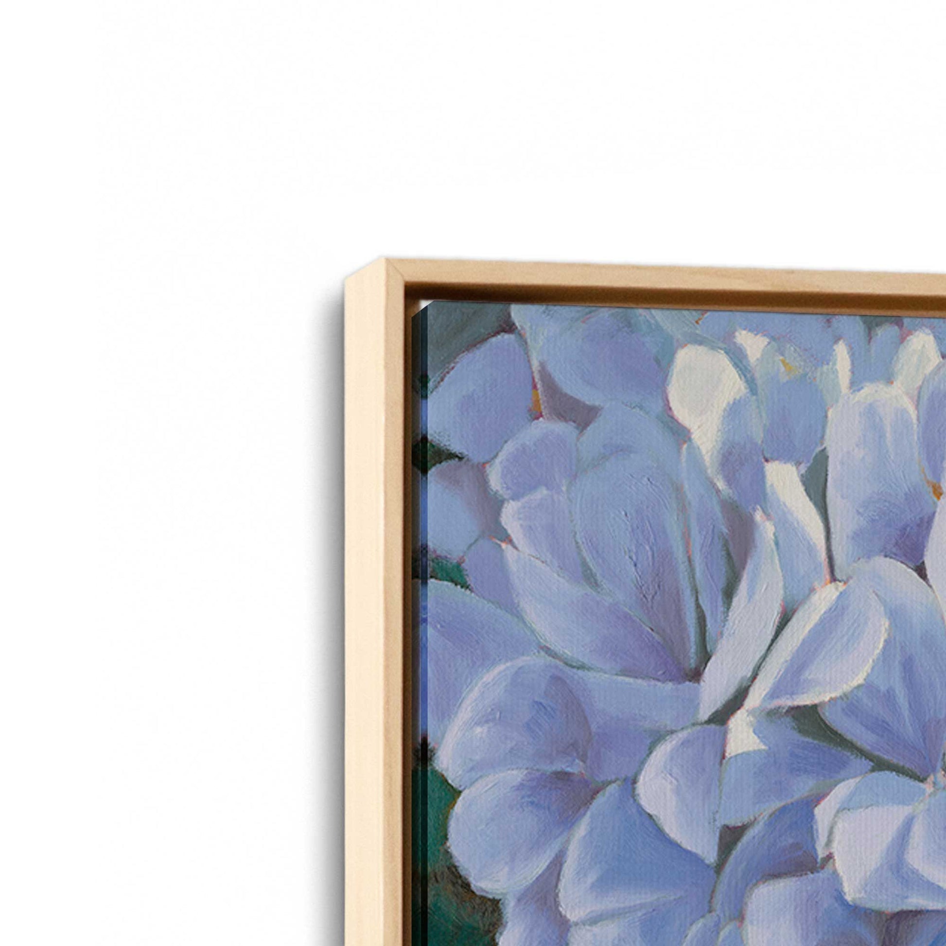[Color:American Maple], Picture of art in a American Maple frame at an angle