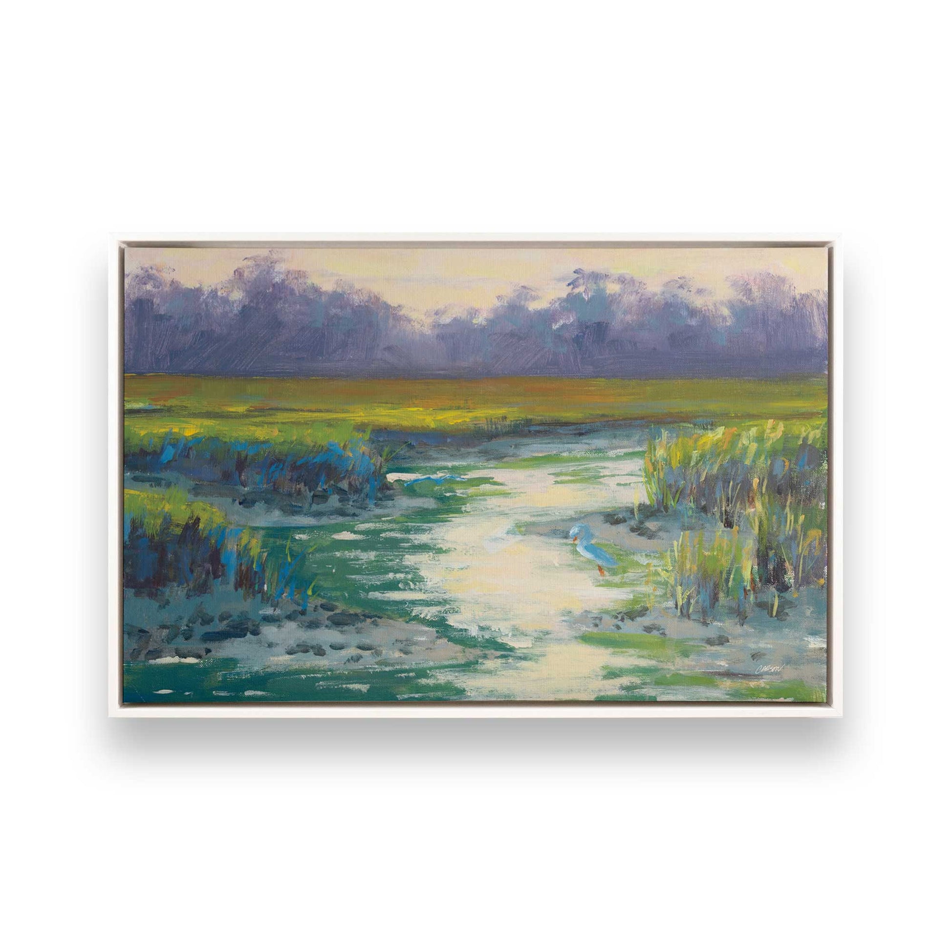[Color:Opaque White], Picture of art in a White frame