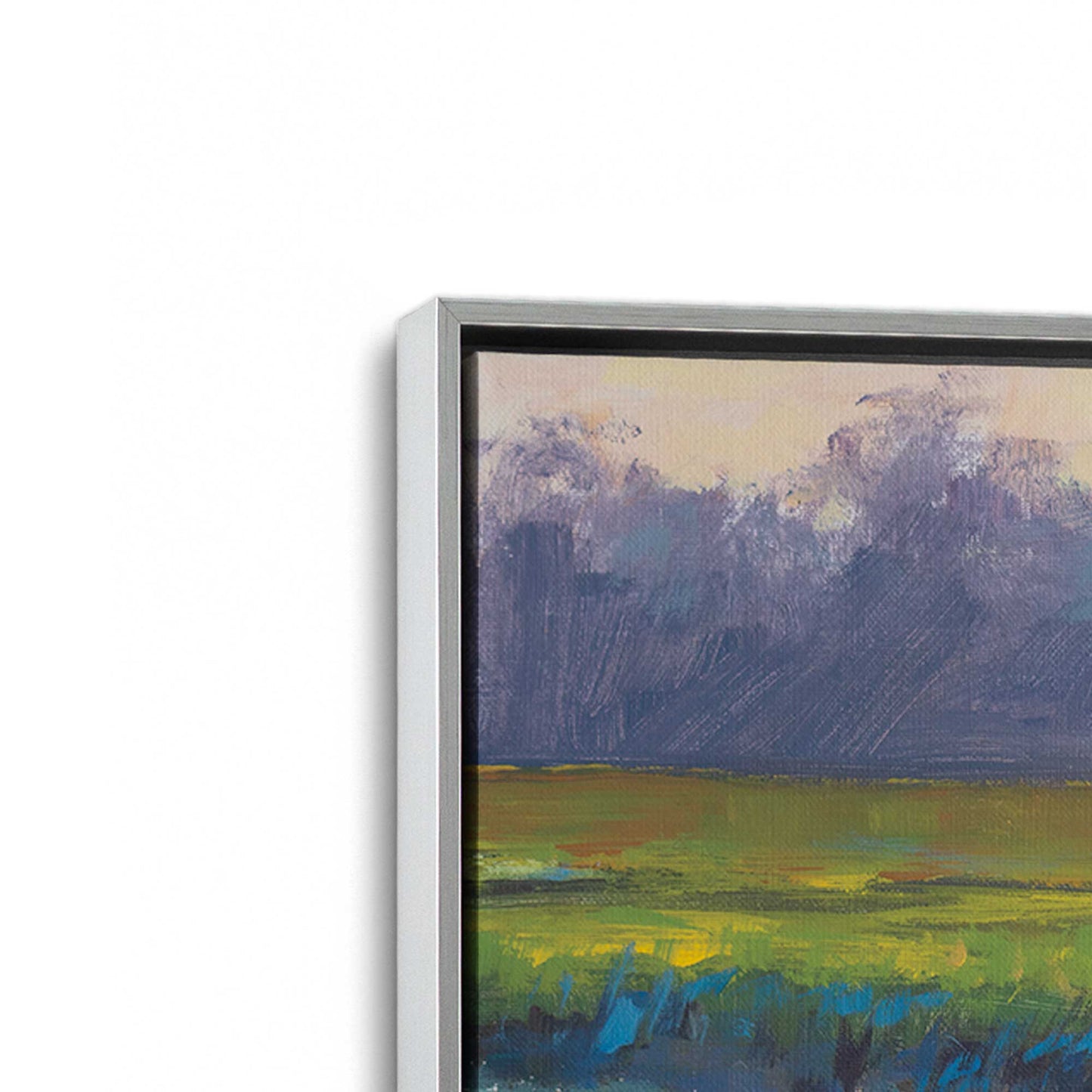 [Color:Polished Chrome], Picture of art in a Polished Chrome frame at an angle