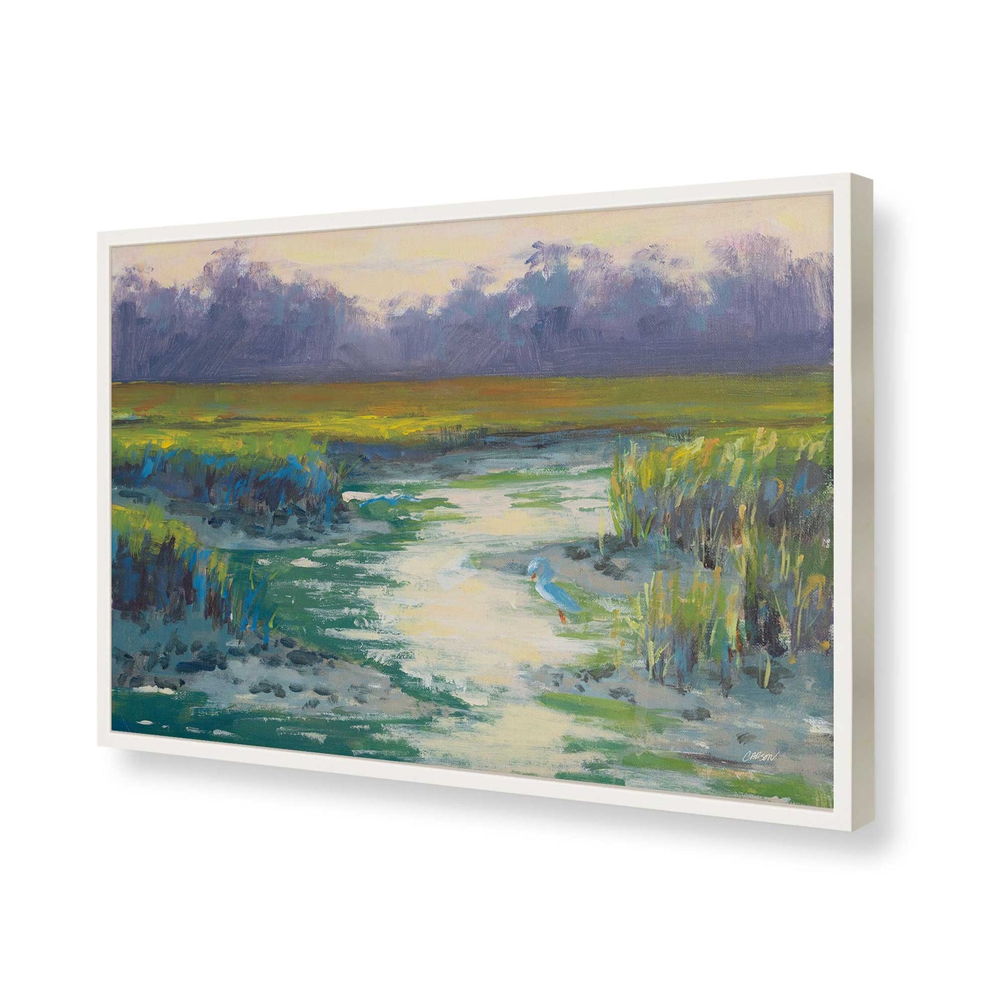 [Color:Opaque White], Picture of art in a Opaque White frame of the corner