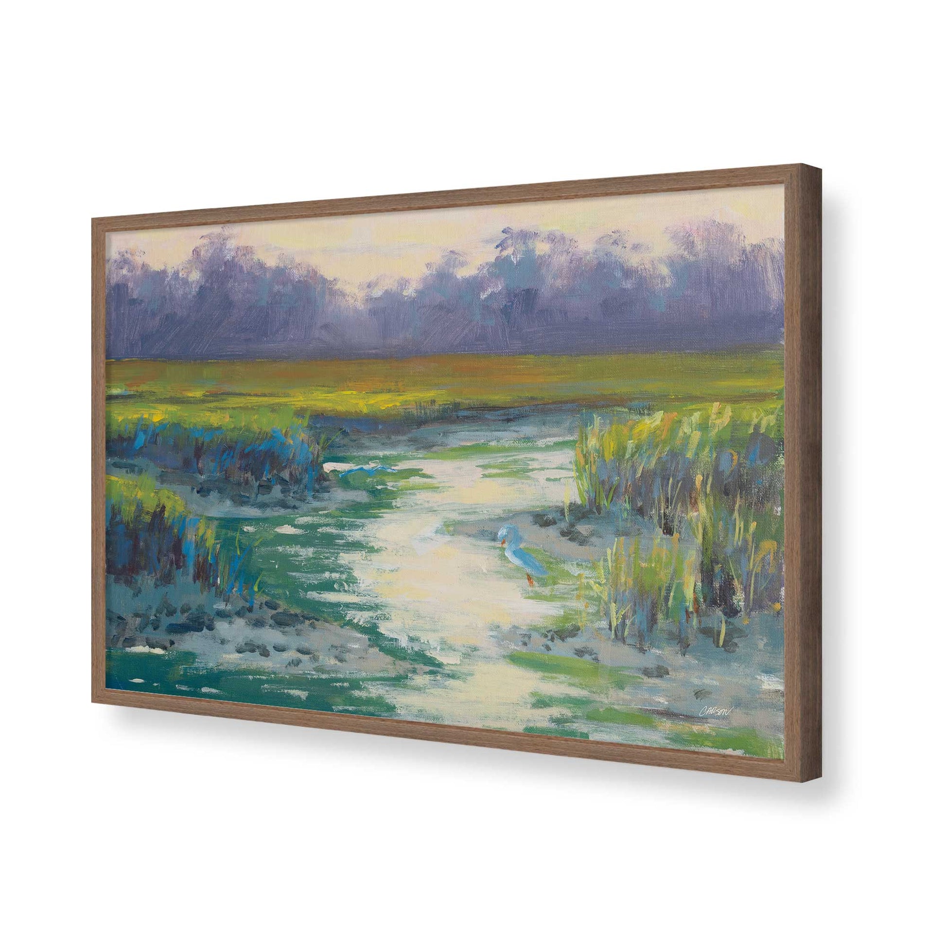 [Color:Walnut], Picture of art in a Walnut frame of the corner