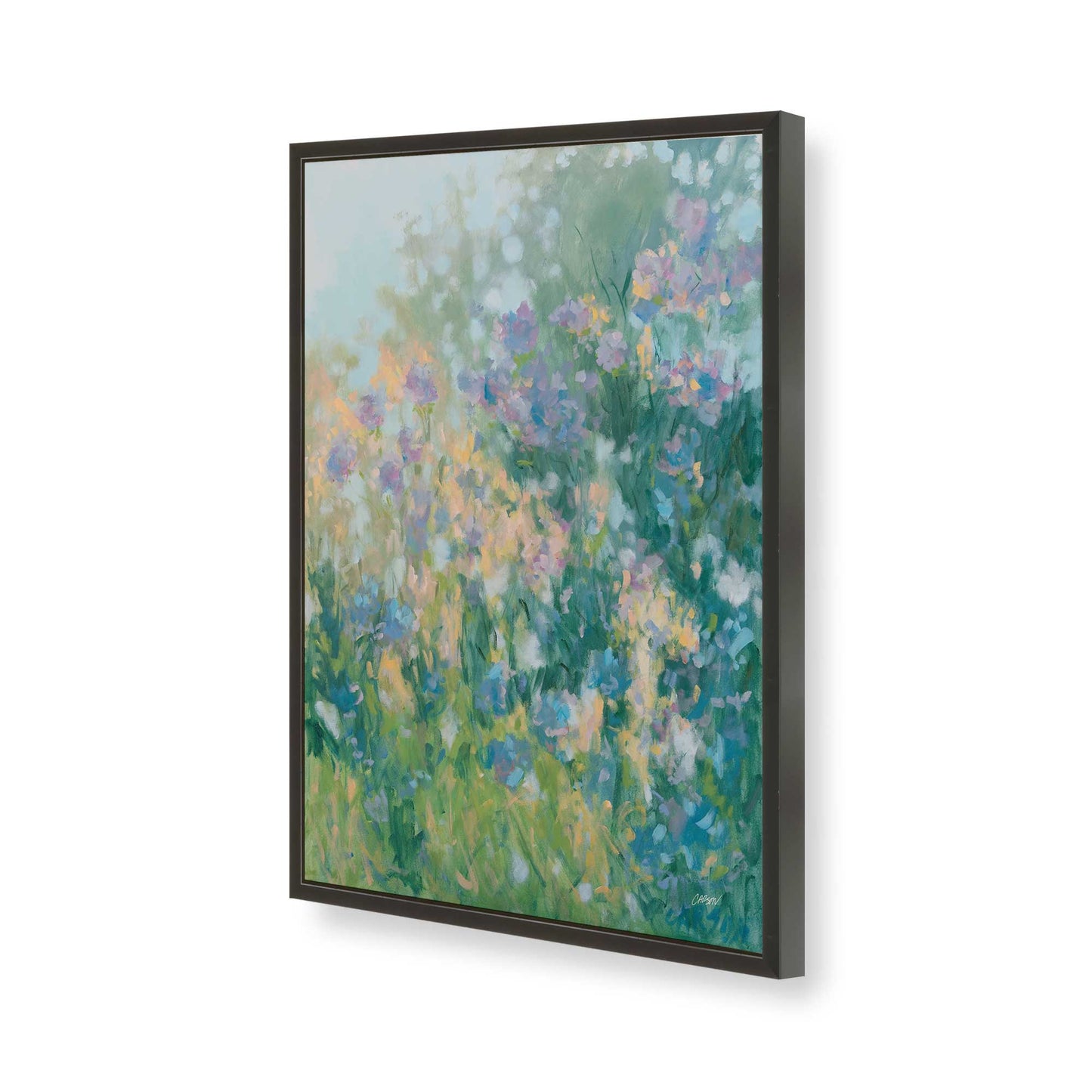 [Color:Satin Black], Picture of art in a Satin Black frame of the corner