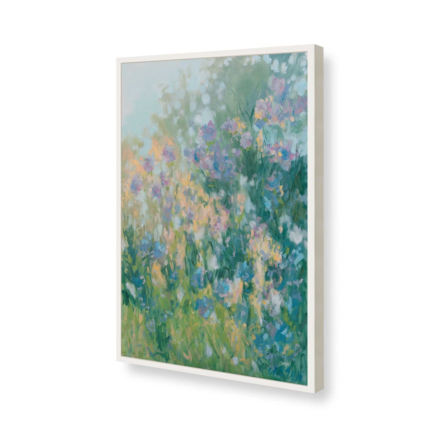 [Color:Opaque White], Picture of art in a Opaque White frame of the corner