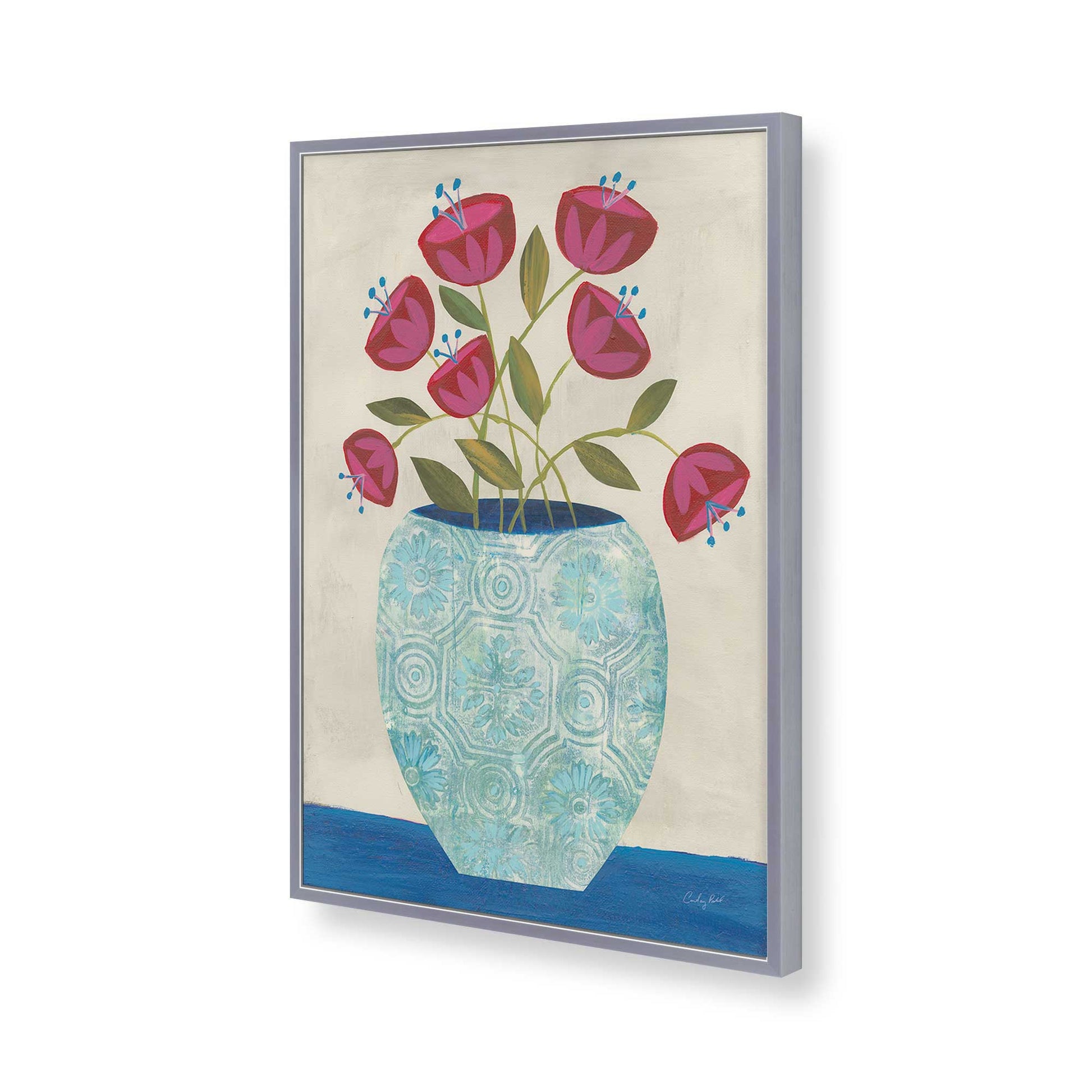 [Color:Polished Chrome], Picture of art in a Polished Chrome frame of the corner