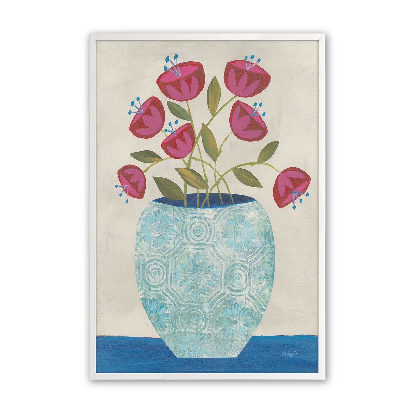 [Color:Opaque White], Picture of art in a Opaque White frame
