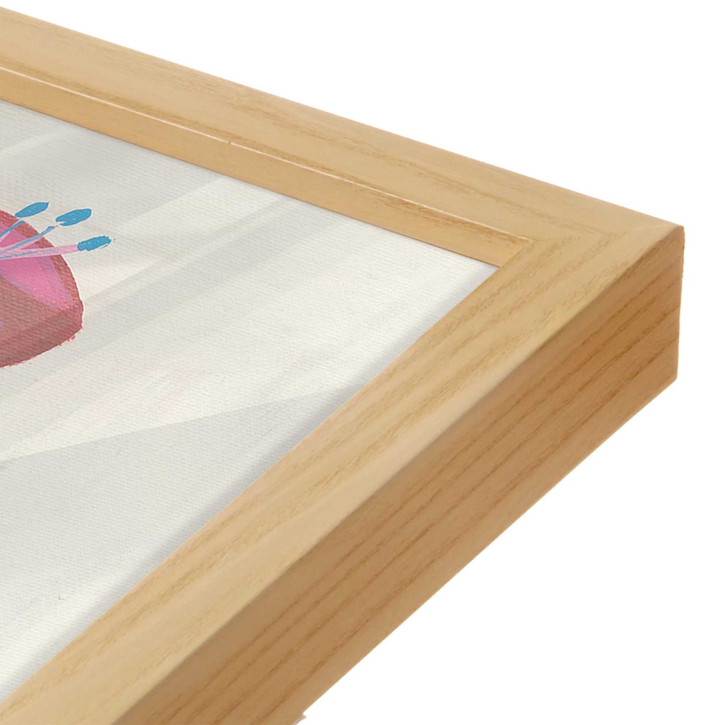 [Color:American Maple], Picture of art in a American Maple frame at an angle