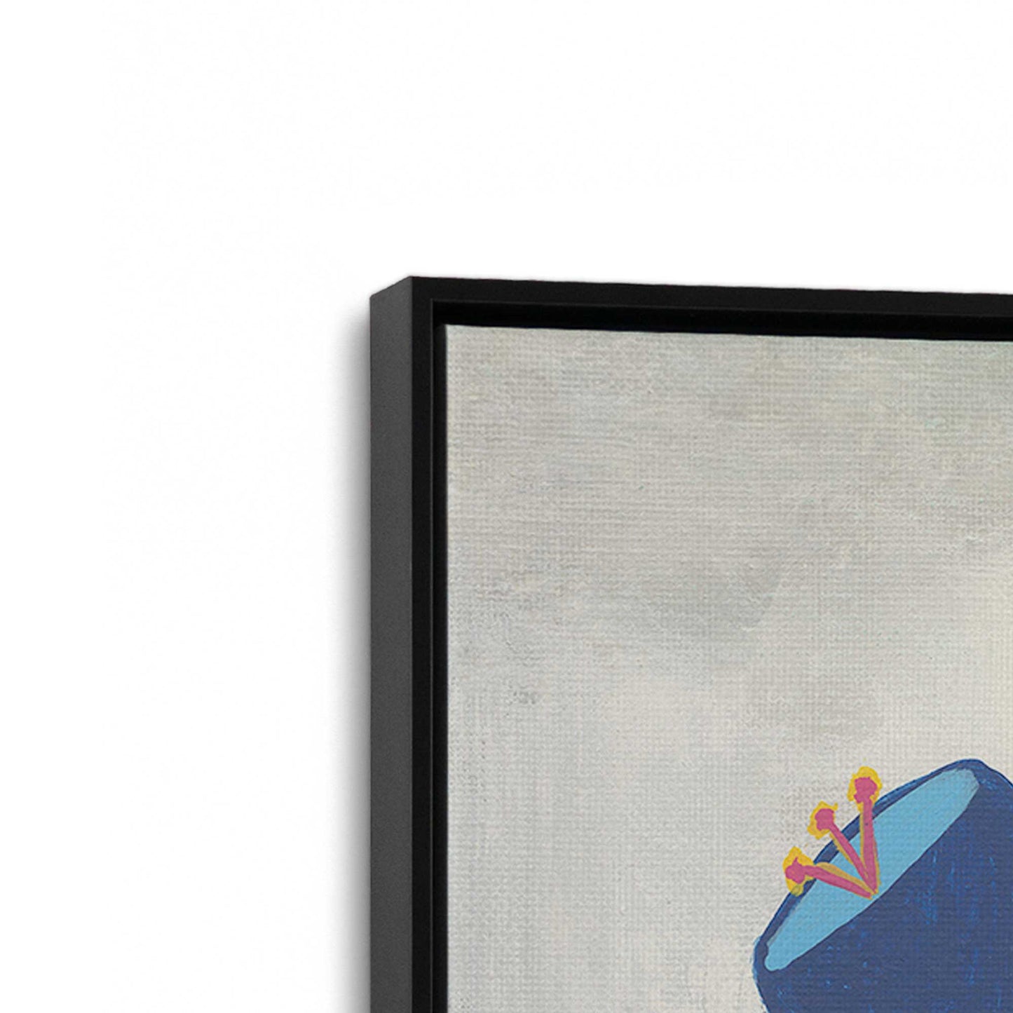 [Color:Satin Black], Picture of art in a Satin Black frame at an angle