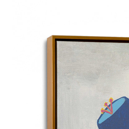 [Color:Polished Gold], Picture of art in a Polished Gold frame at an angle