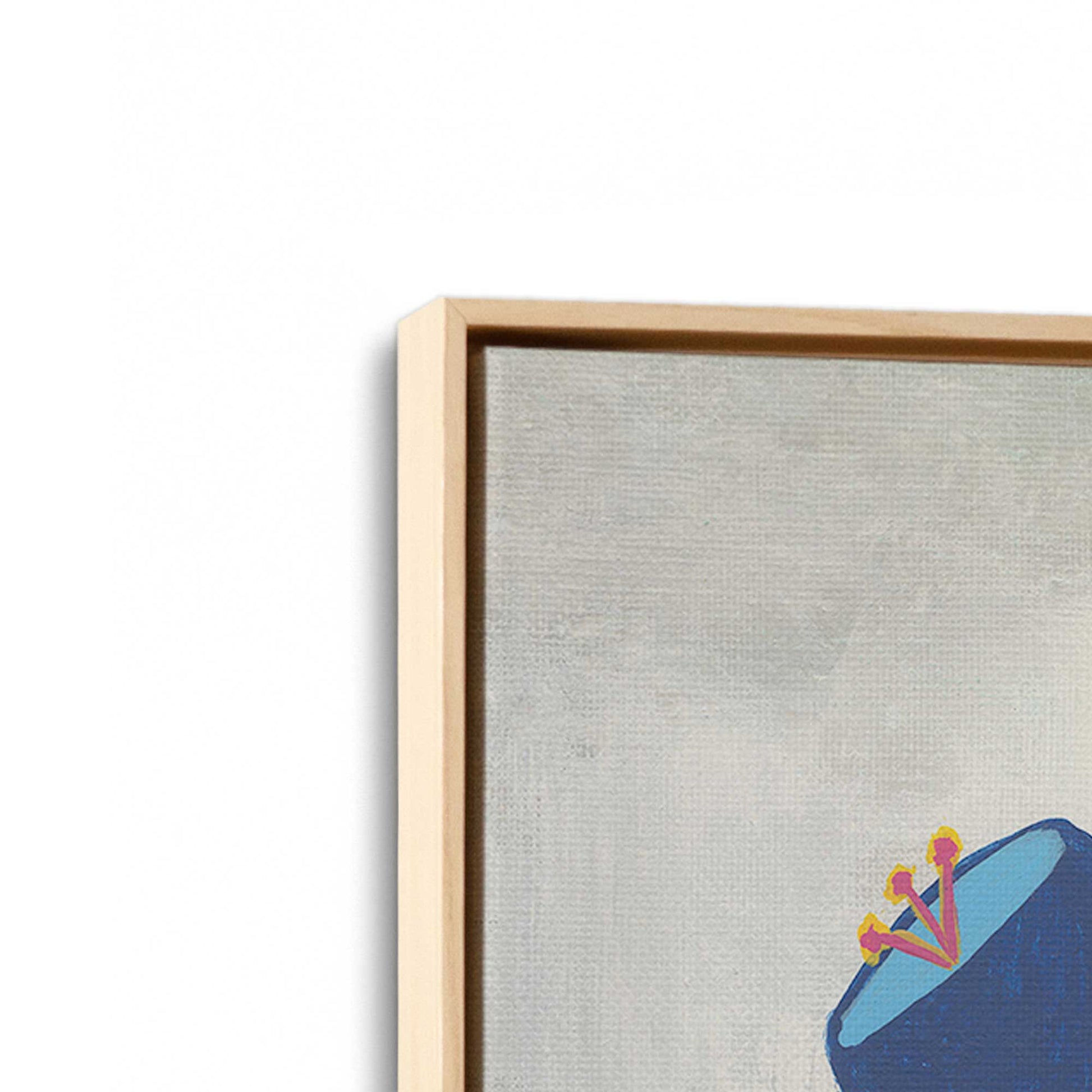 [Color:American Maple], Picture of art in a American Maple frame at an angle