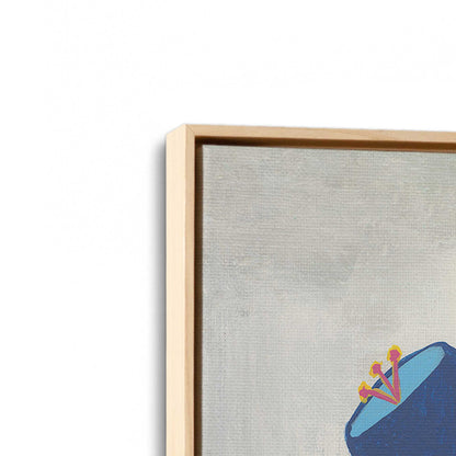 [Color:American Maple], Picture of art in a American Maple frame at an angle