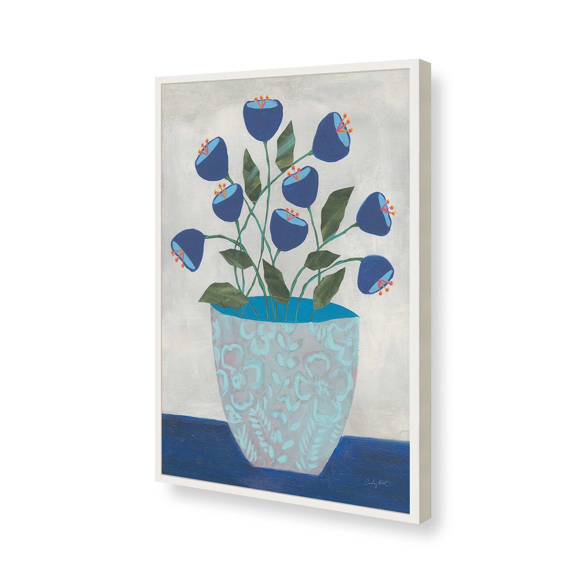 [Color:Opaque White], Picture of art in a Opaque White frame of the corner