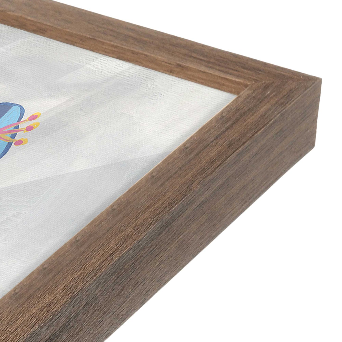 [Color:Walnut], Picture of art in a Walnut frame at an angle