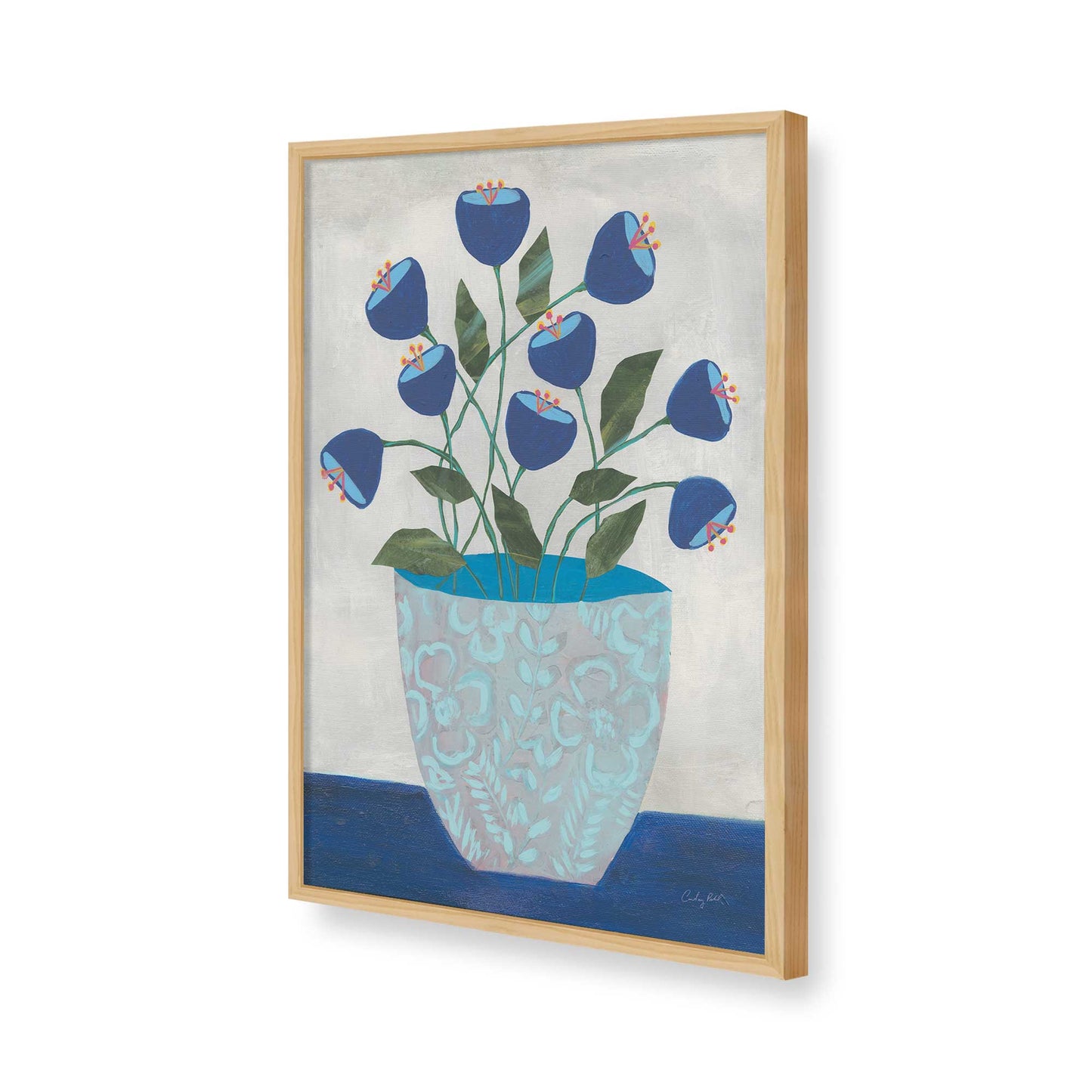 [Color:American Maple], Picture of art in a American Maple frame of the corner