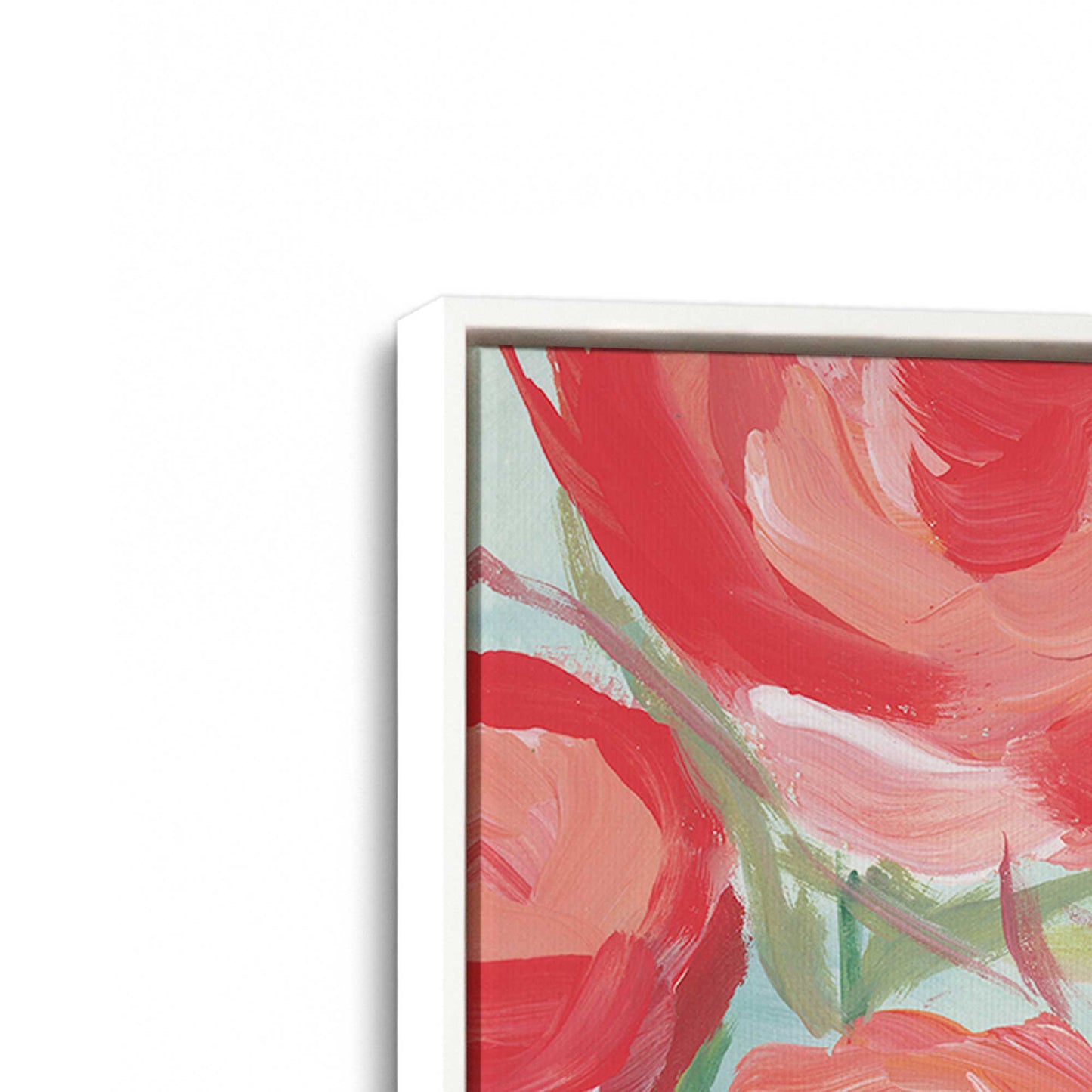 [Color:Opaque White], Picture of art in a White frame at an angle