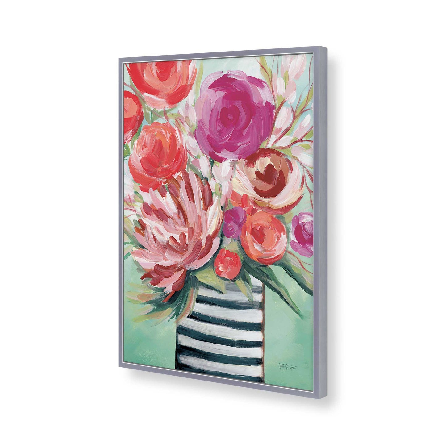 [Color:Polished Chrome], Picture of art in a Polished Chrome frame of the corner