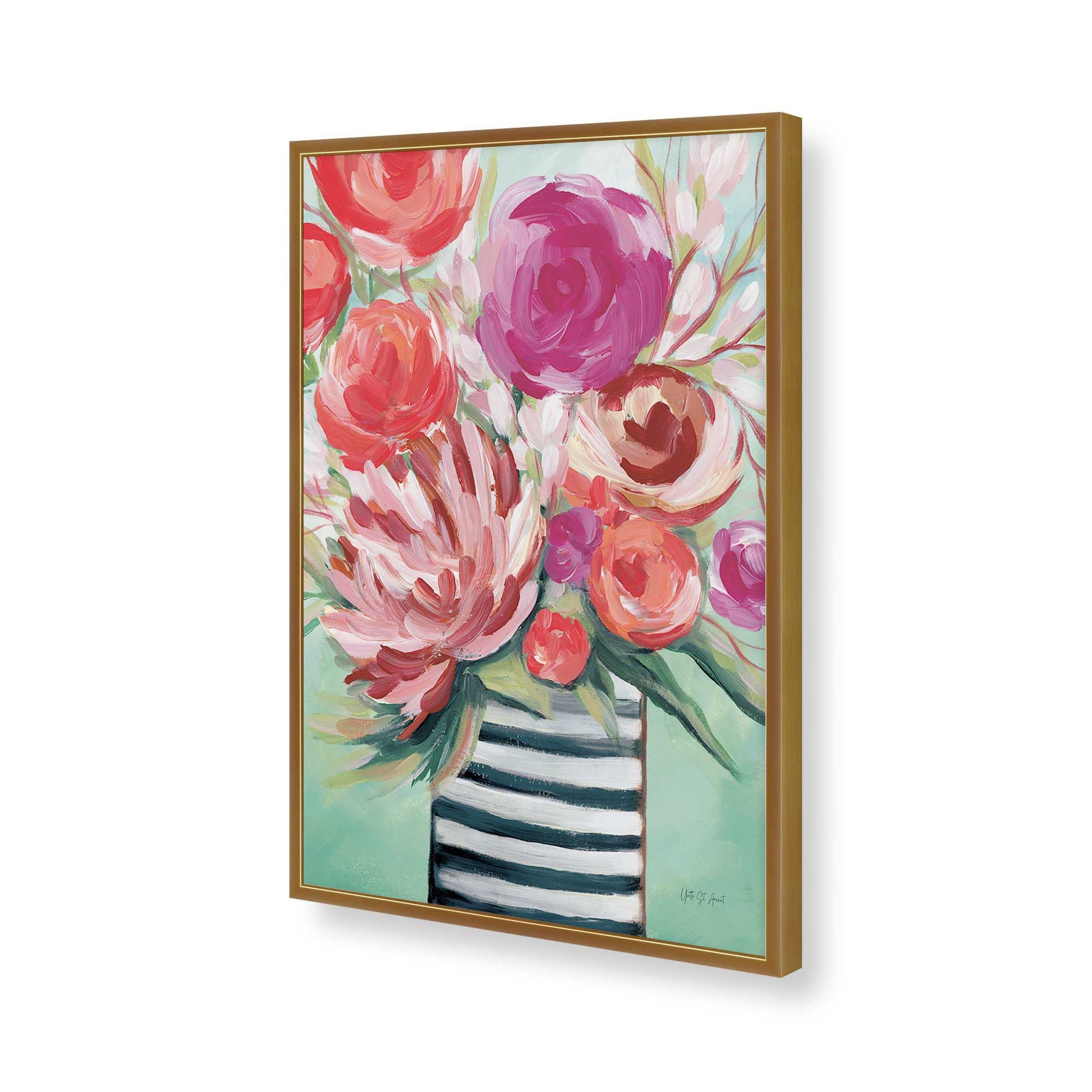 [Color:Polished Gold], Picture of art in a Polished Gold frame of the corner