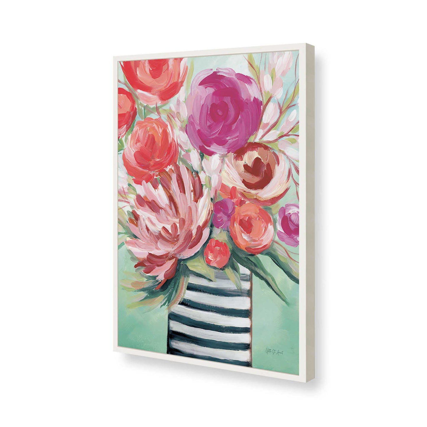 [Color:Opaque White], Picture of art in a Opaque White frame of the corner