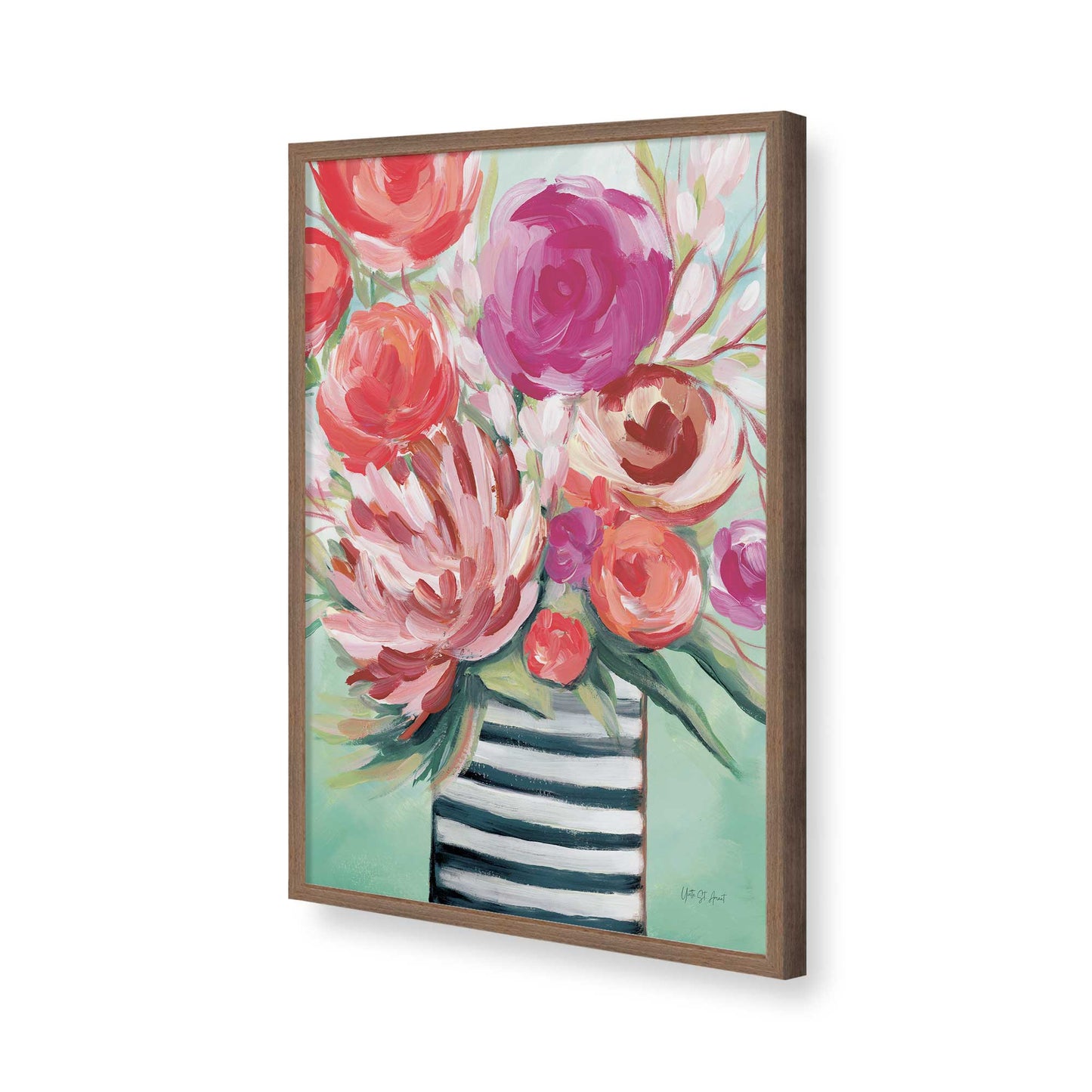 [Color:Walnut], Picture of art in a Walnut frame of the corner