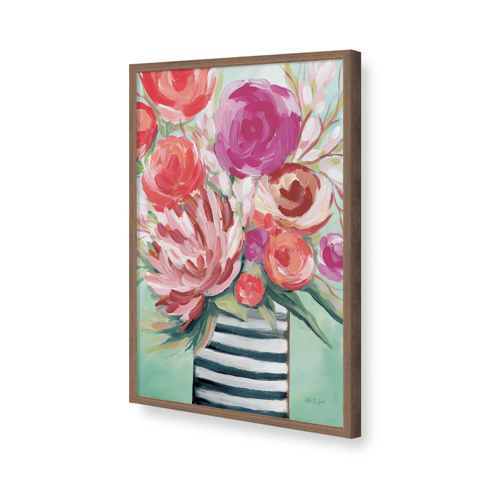 [Color:Walnut], Picture of art in a Walnut frame of the corner