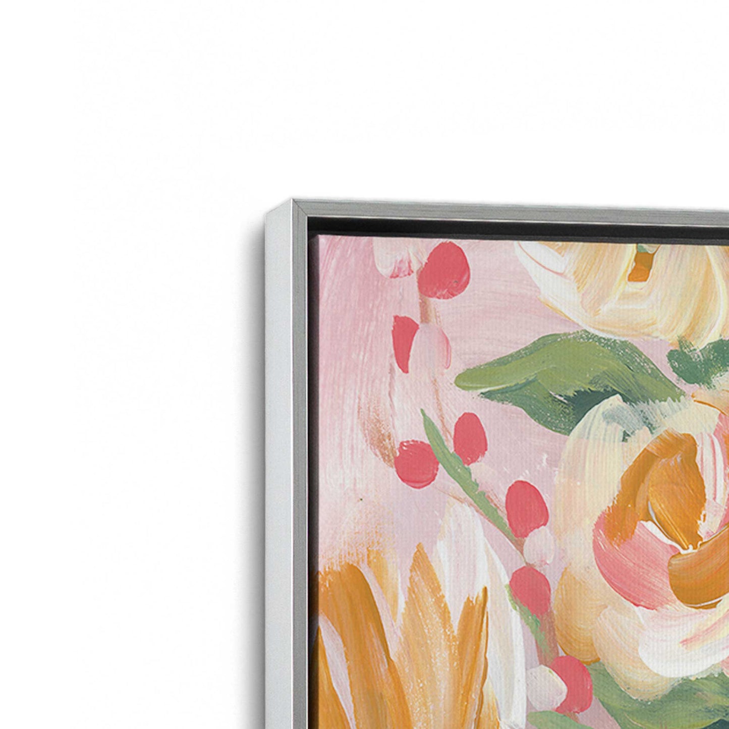 [Color:Polished Chrome], Picture of art in a Polished Chrome frame at an angle