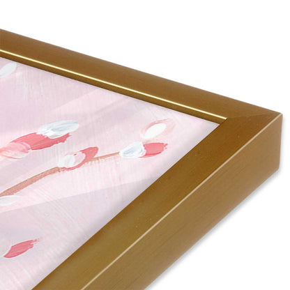 [Color:Polished Gold], Picture of art in a Polished Gold frame at an angle