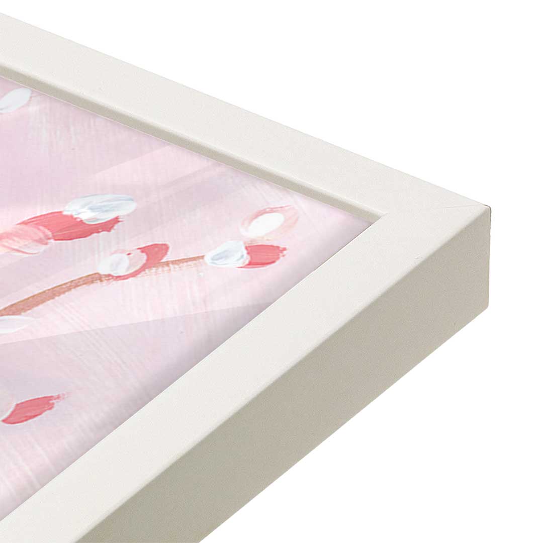 [Color:Opaque White], Picture of art in a Opaque White frame at an angle