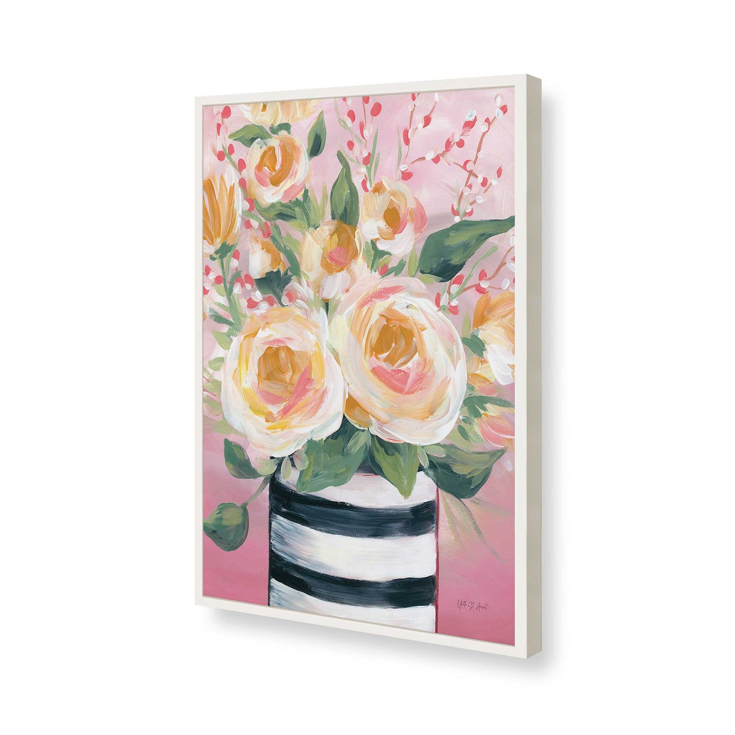 [Color:Opaque White], Picture of art in a Opaque White frame of the corner