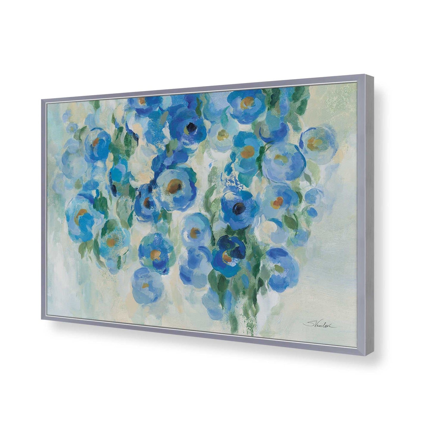 [Color:Polished Chrome], Picture of art in a Polished Chrome frame of the corner