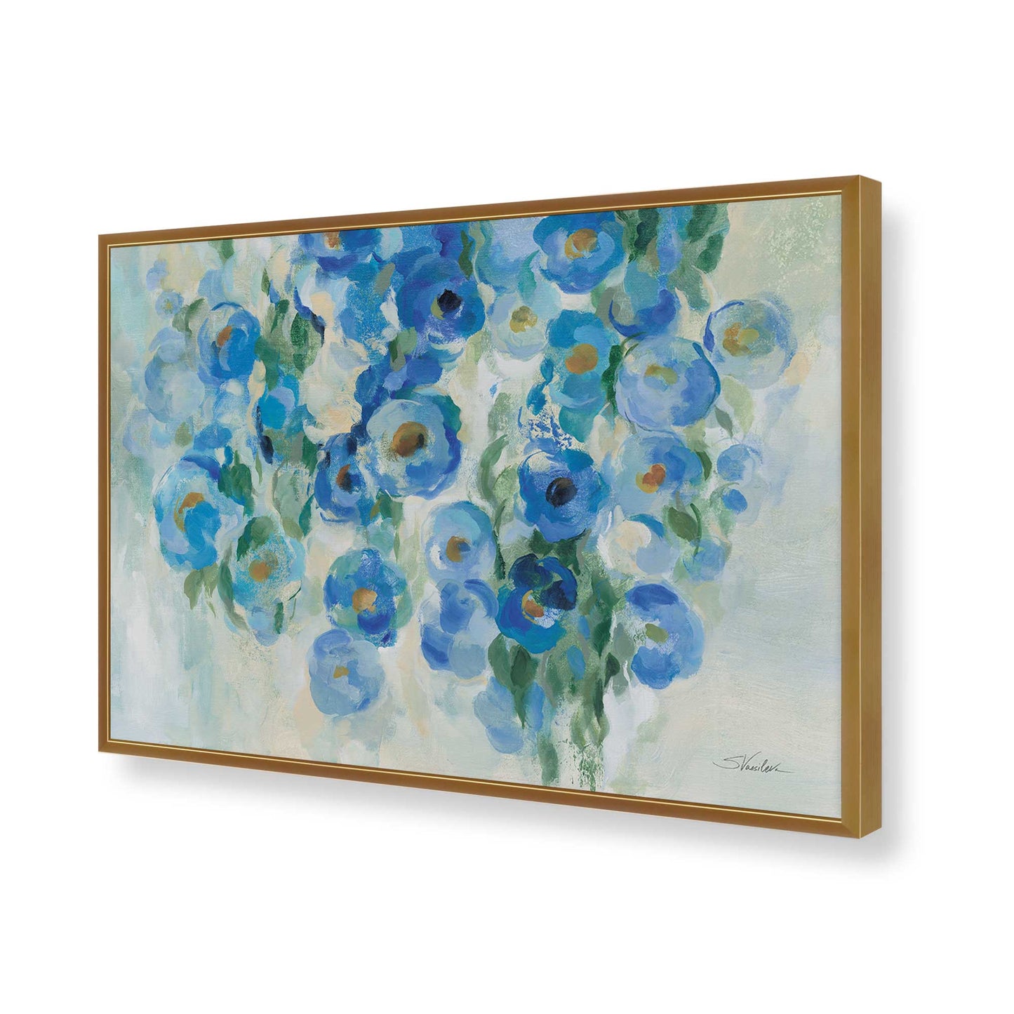 [Color:Polished Gold], Picture of art in a Polished Gold frame of the corner